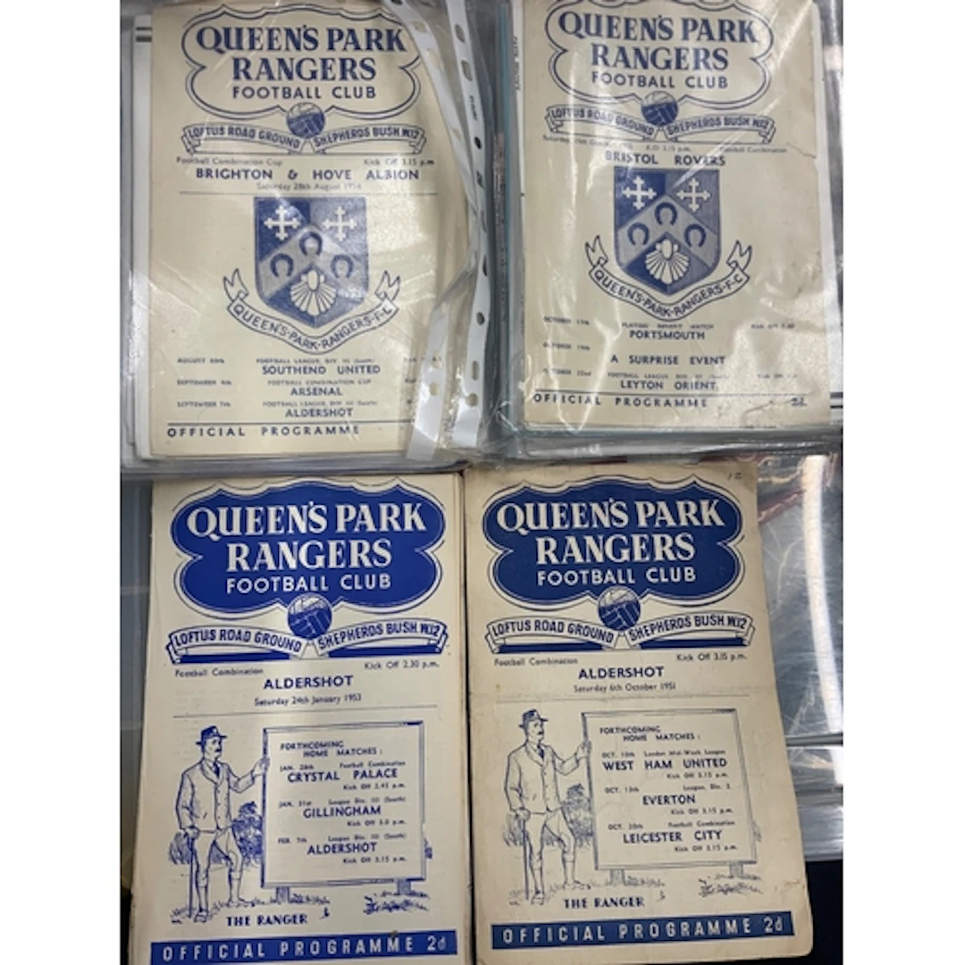 QPR Home + Away Reserve + Youth Home Football Programmes: Fr...