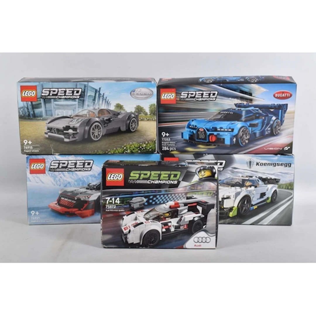 FIVE BOXED AND SEALED LEGO SPEED CHAMPIONS SETS, to include ...