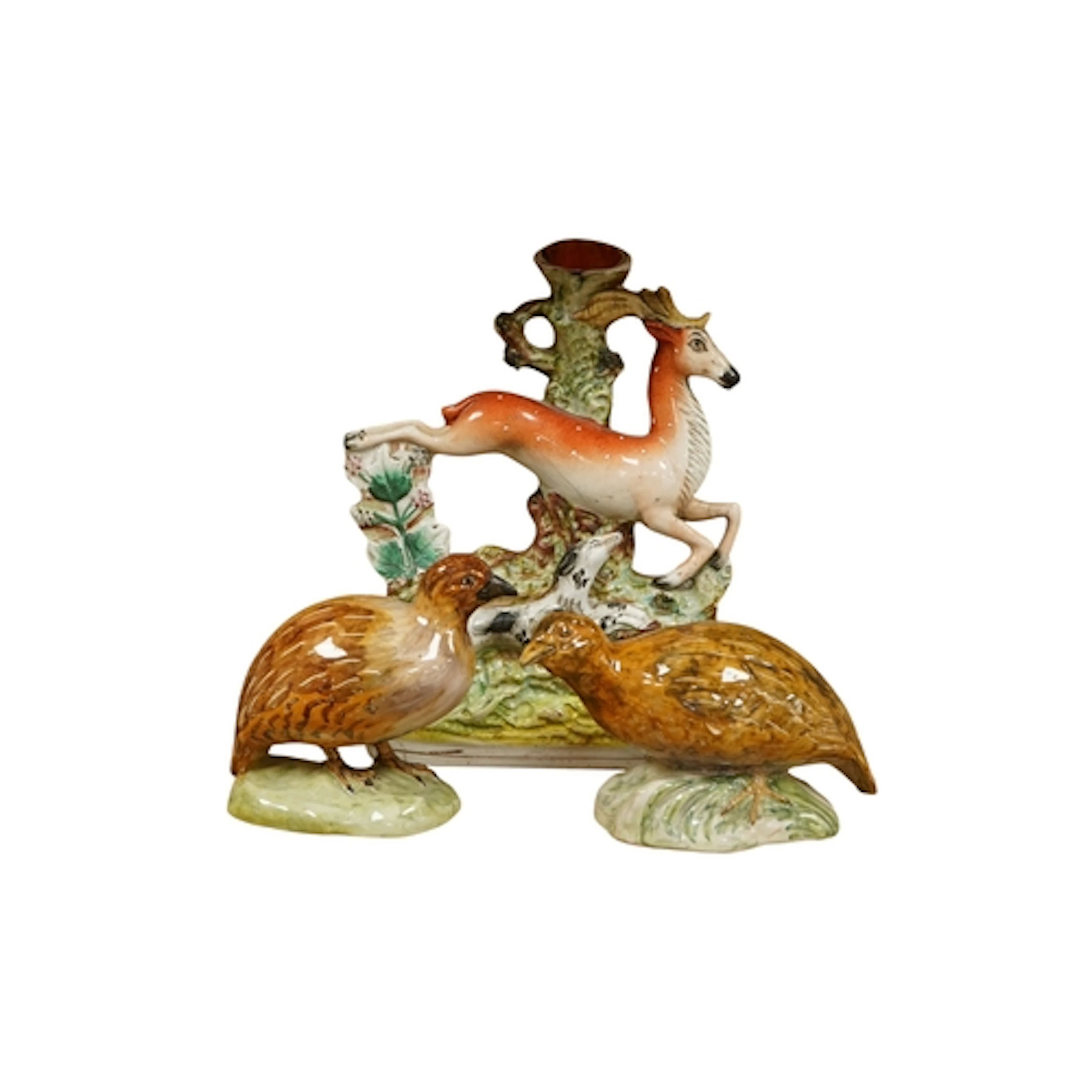 Two late 19th century Poulard-Béatrix faience figures of qua...
