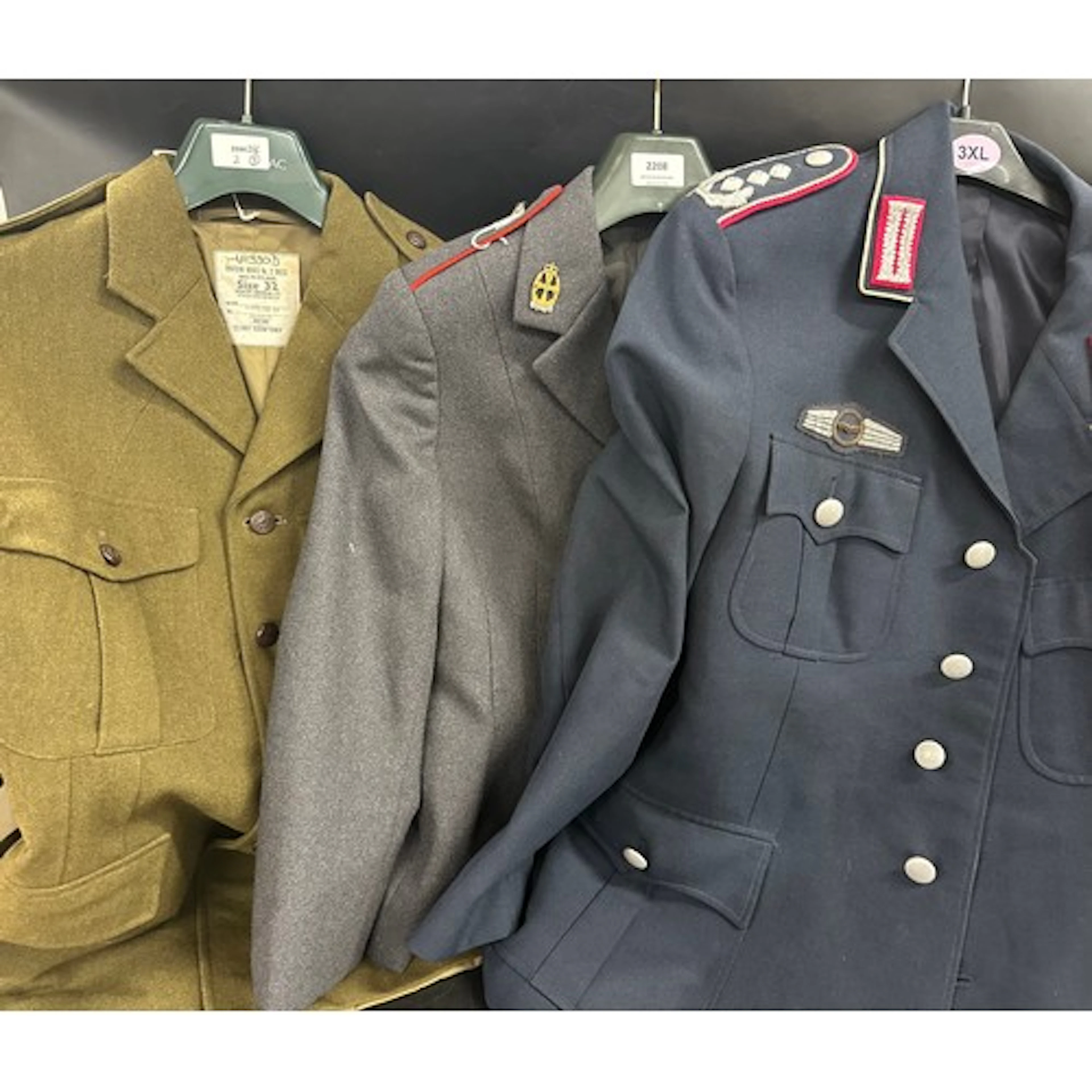 Three military jackets including German together with 1980s ...