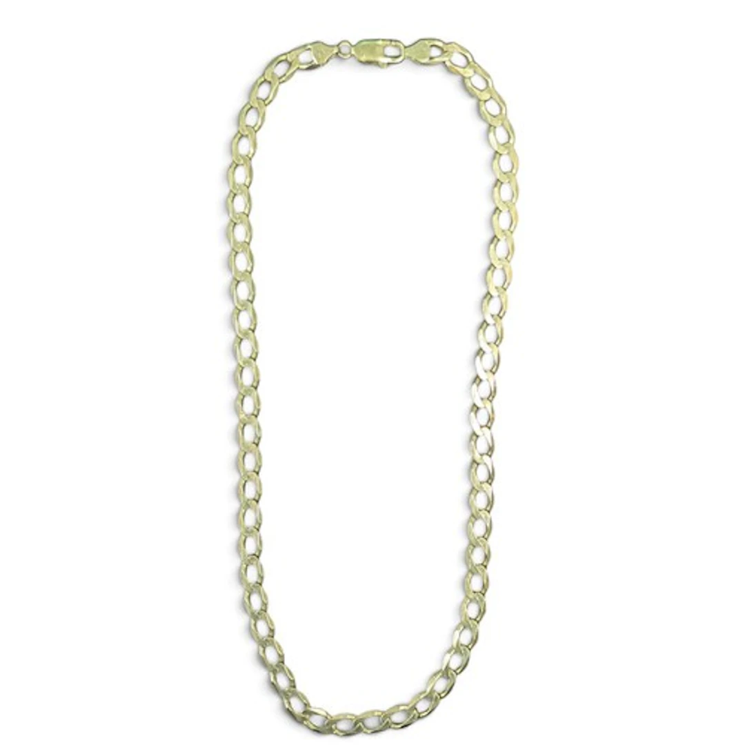 A 9ct gold curb link necklace, 49cm long, Sheffield import m...