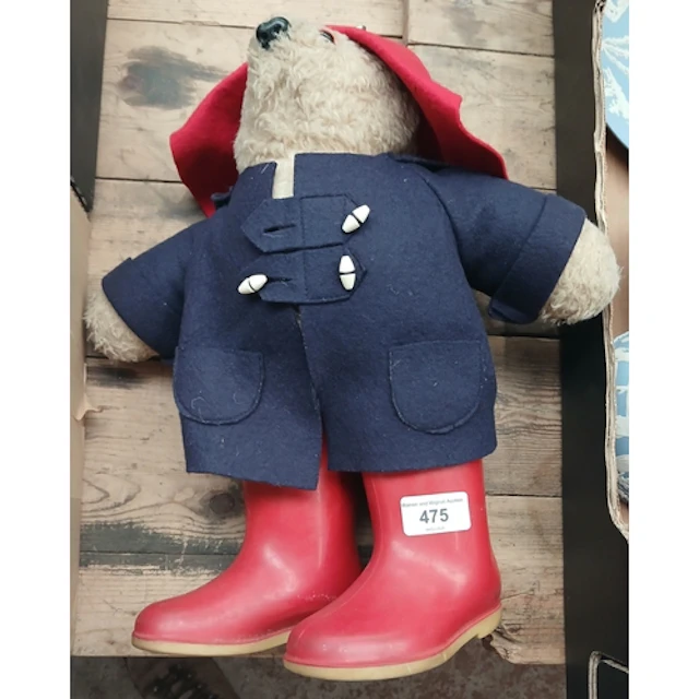 A vintage Paddington Bear soft toy.