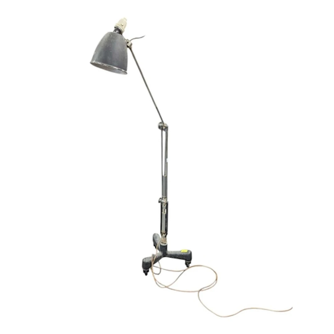A vintage mid century anglepoise desk lamp converted to a fl...
