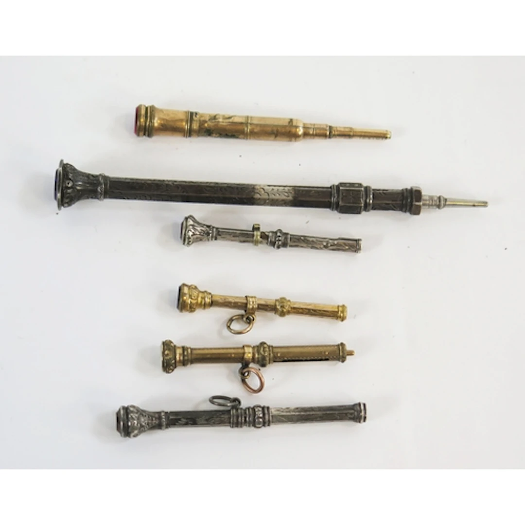 A collection of six assorted propelling pencils of various s...