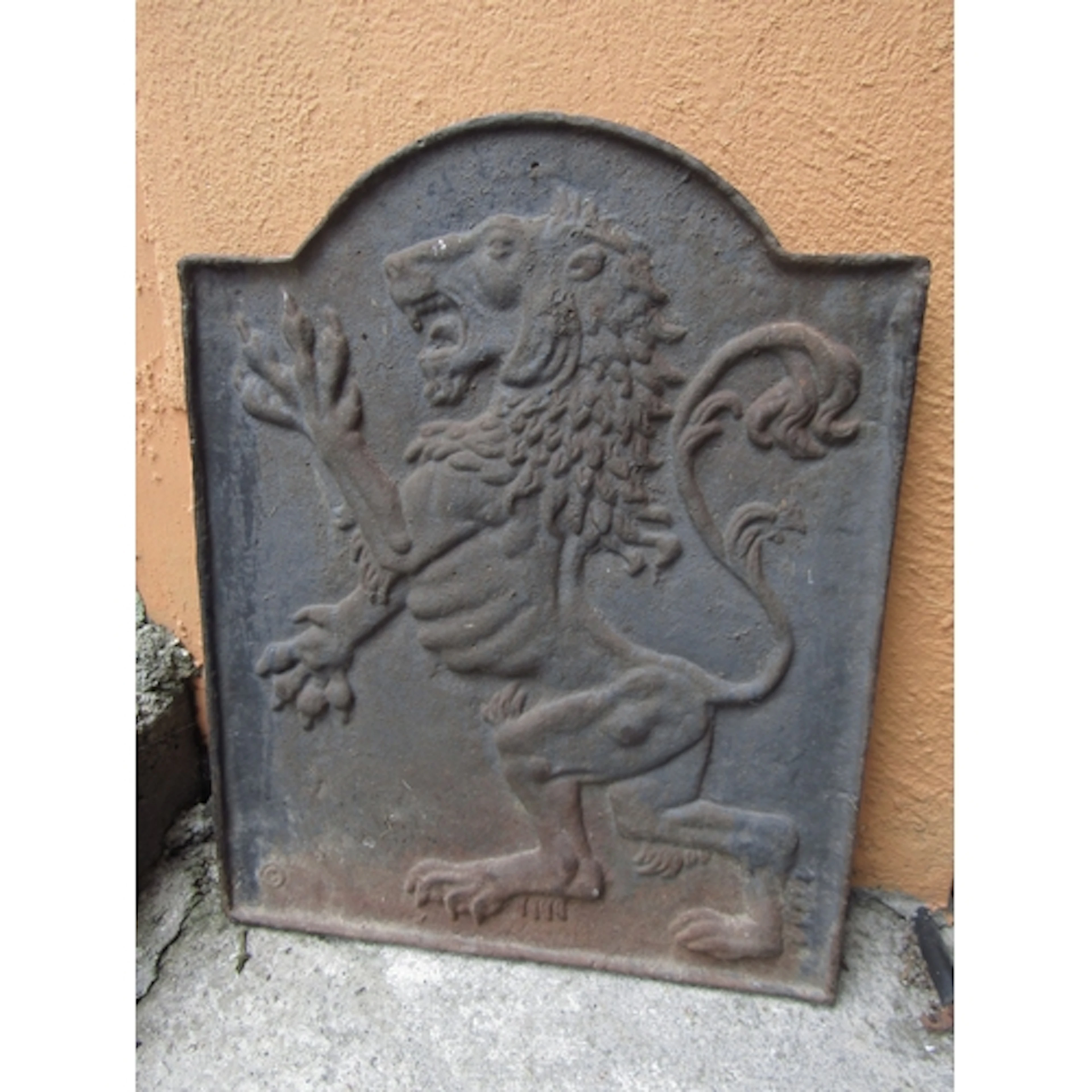 Georgian Cast Metal Fire Plate Attractively Detailed Approxi...