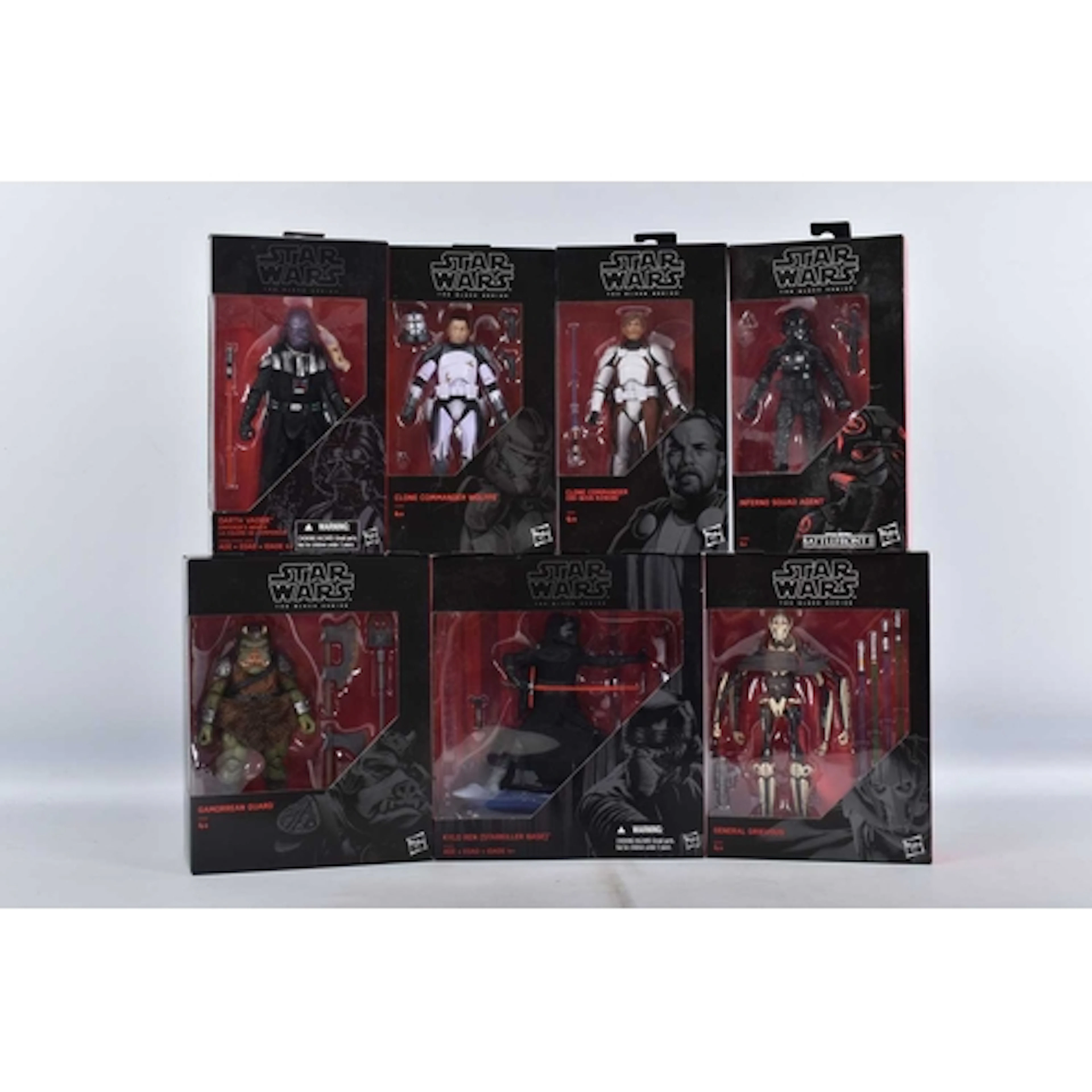 SEVEN BOXED AND SEALED HASBRO THE BLACK SERIES STAR WARS ACT...