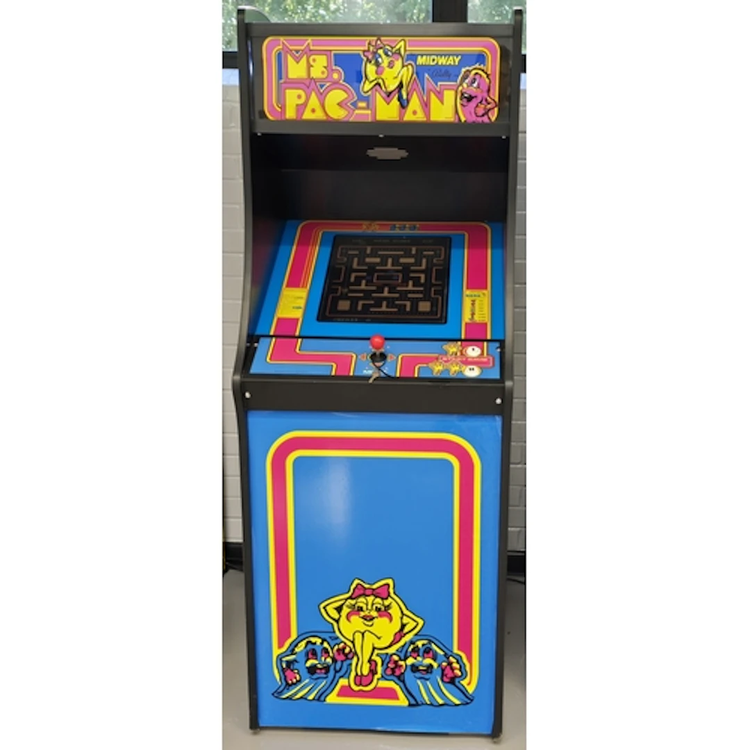 Contemporary reproduction Ms. Pac-Man by Midway arcade machi...