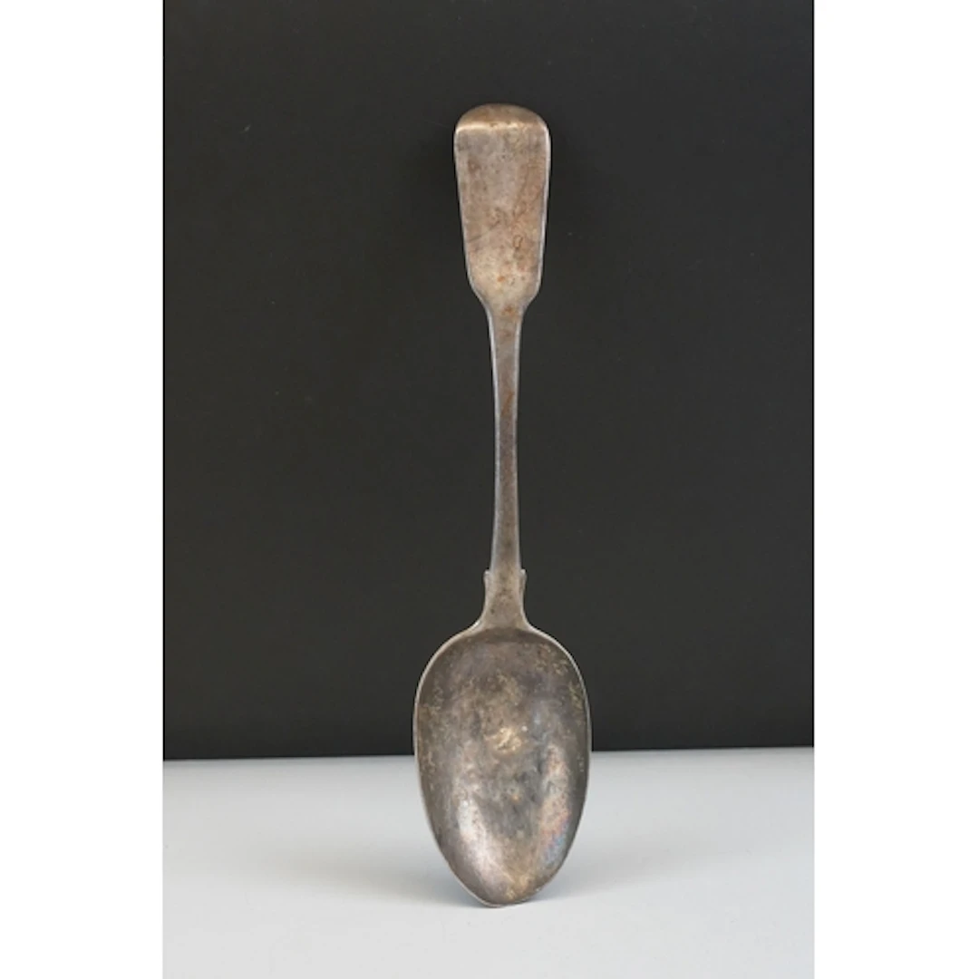 Georgian silver serving spoon, London 1806 by Thomas Daniell...
