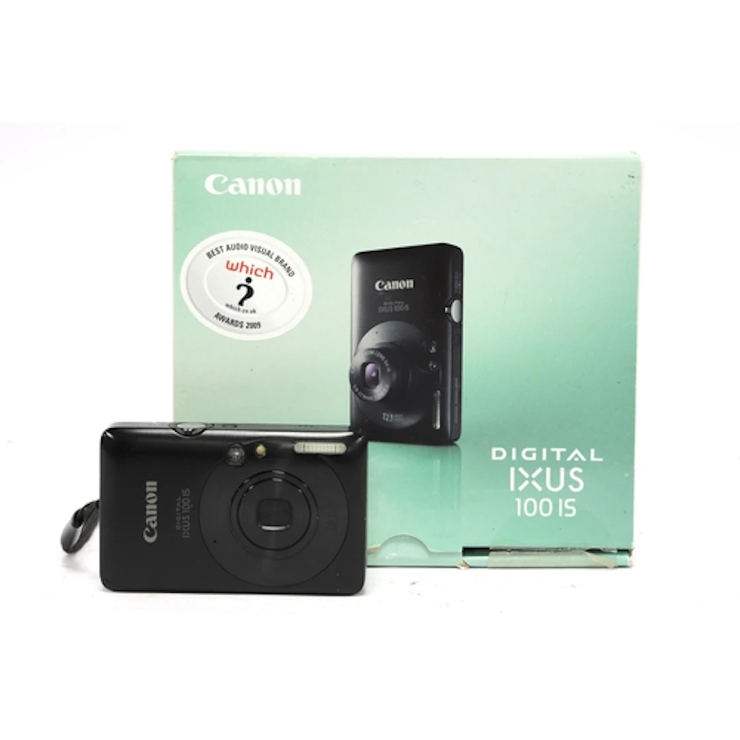 Canon IXUS 100 IS Digital Compact Camera, black, boxed, Unte...