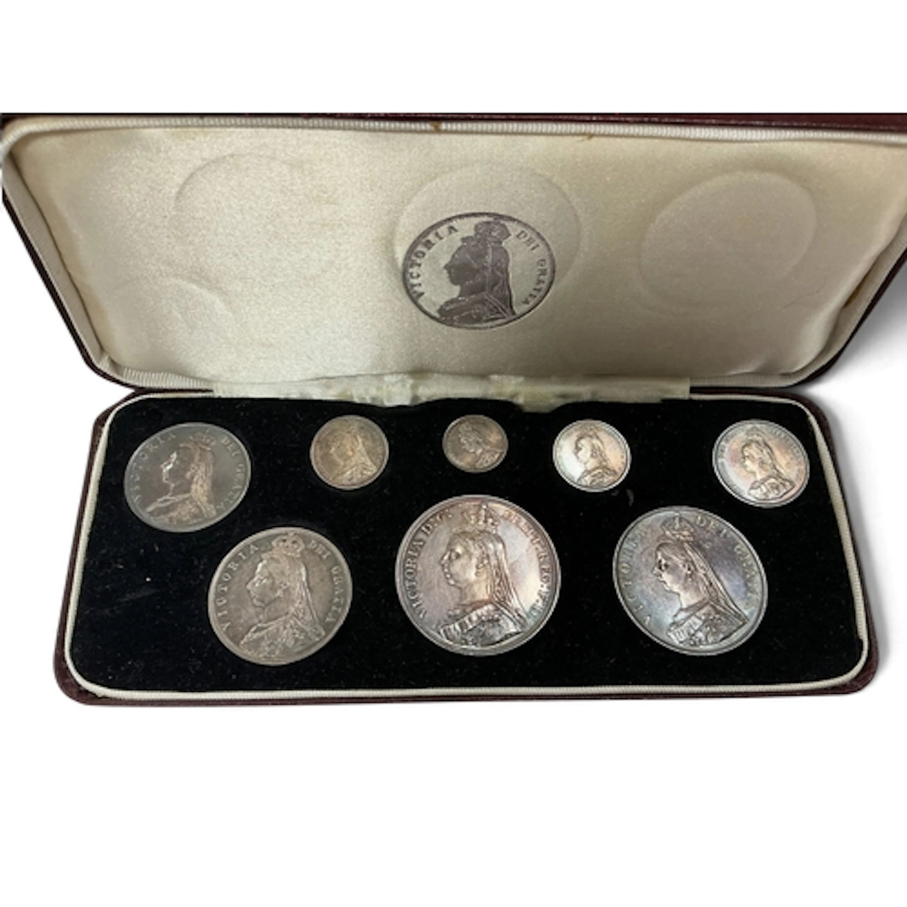 1887 Victoria Silver Eight Coin Specimen Set, includes a cro...