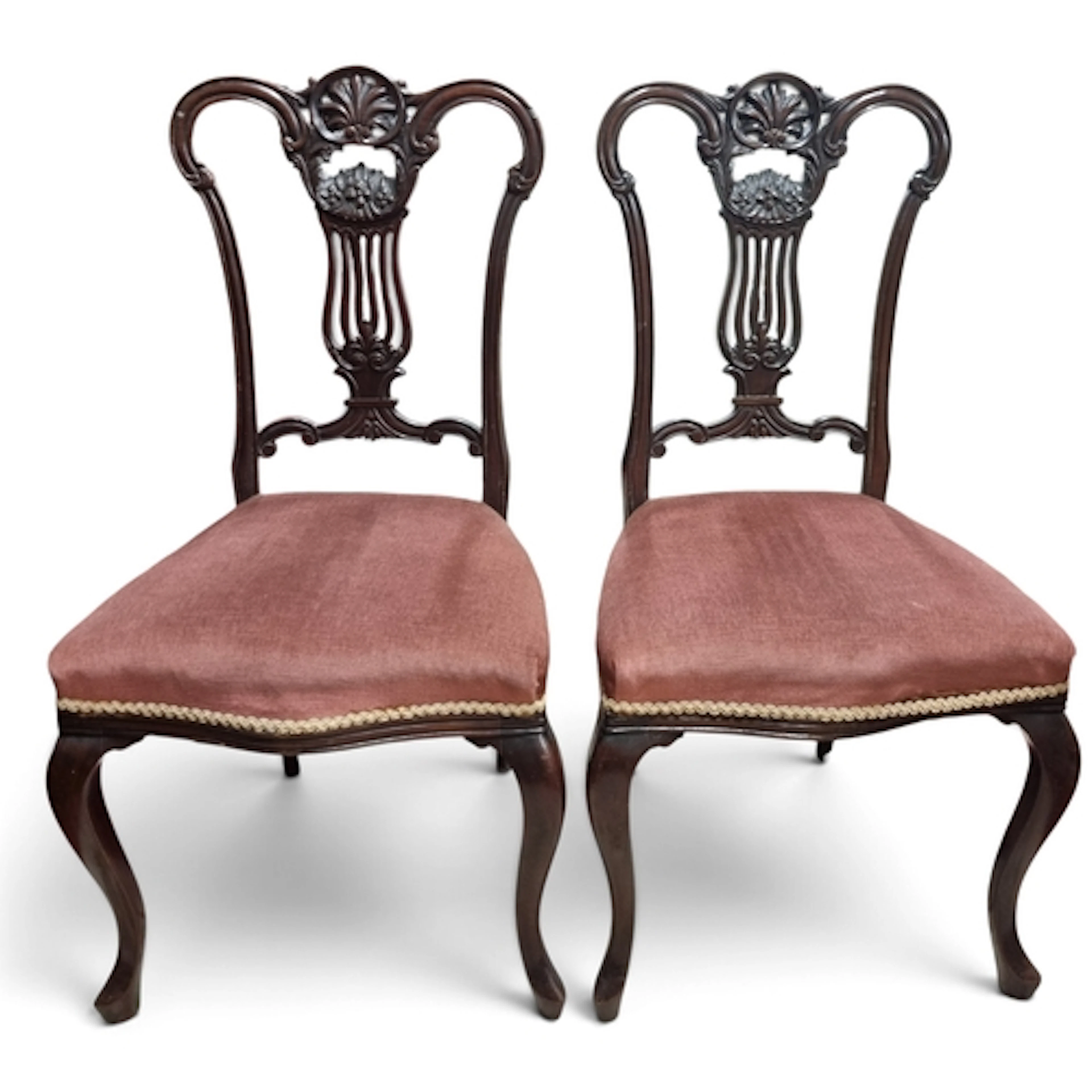 A good pair of late 19th early 20th Century Mahogany Salon C...