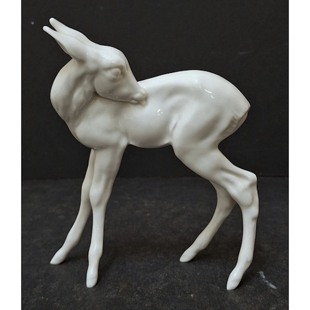Vintage Rosenthal White Porcelain Fawn Figurine approx. 14.5...