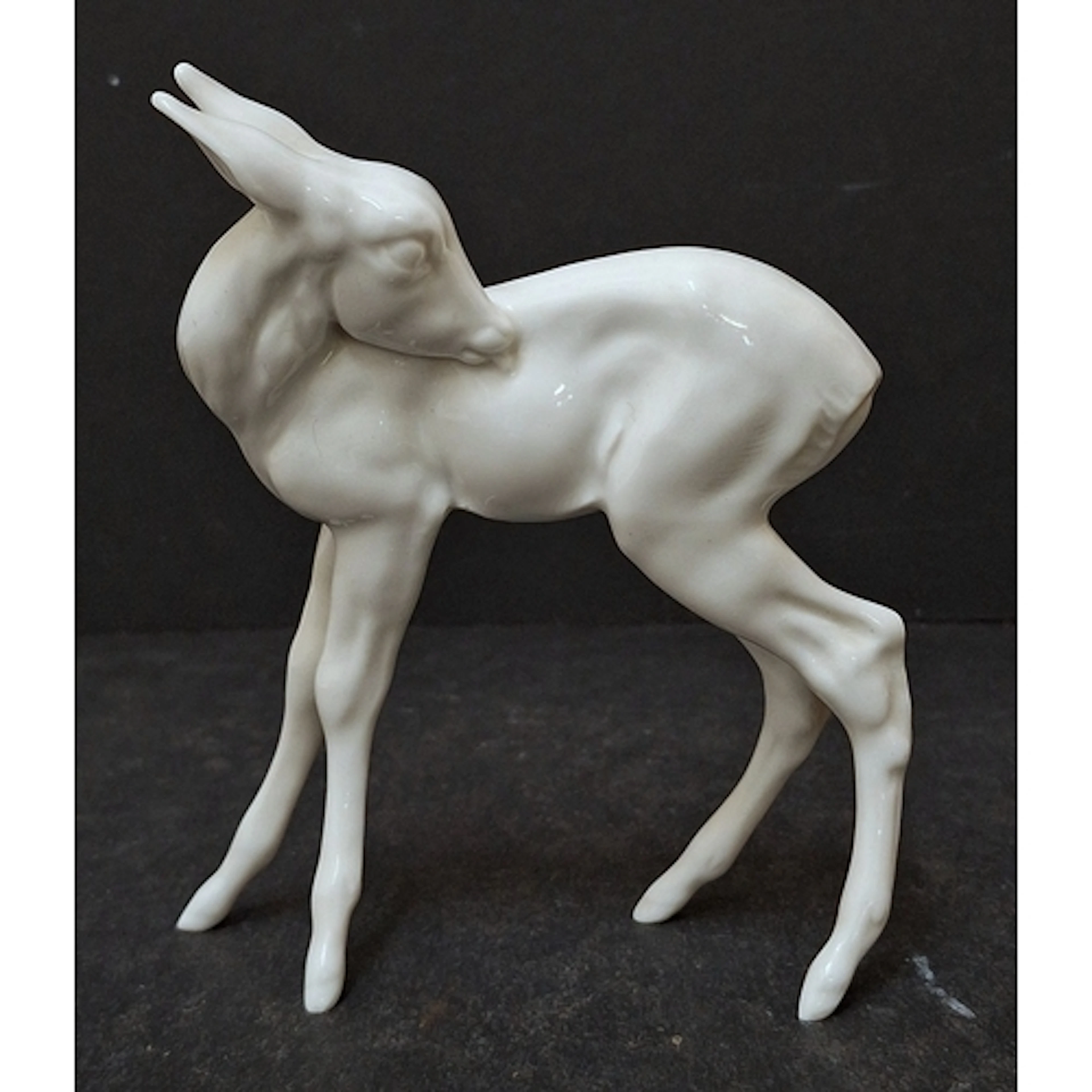 Vintage Rosenthal White Porcelain Fawn Figurine approx. 14.5...