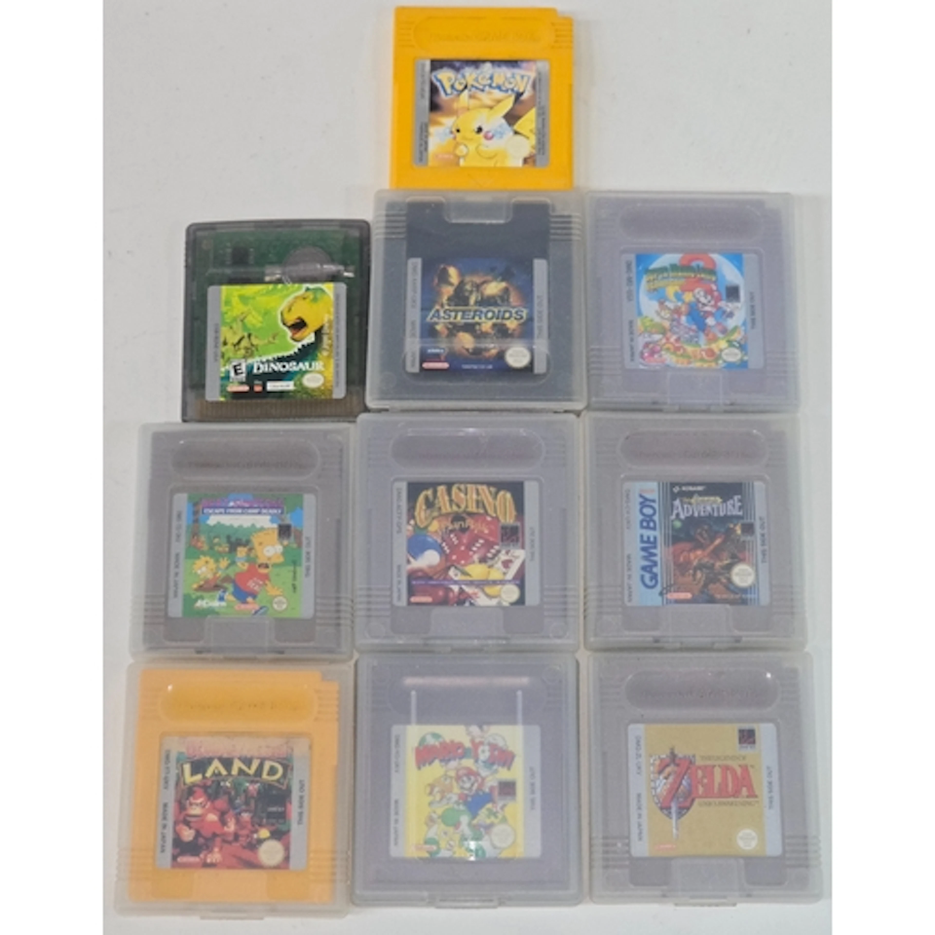 A collection of 10 Nintendo Gameboy game cartridges to inclu...