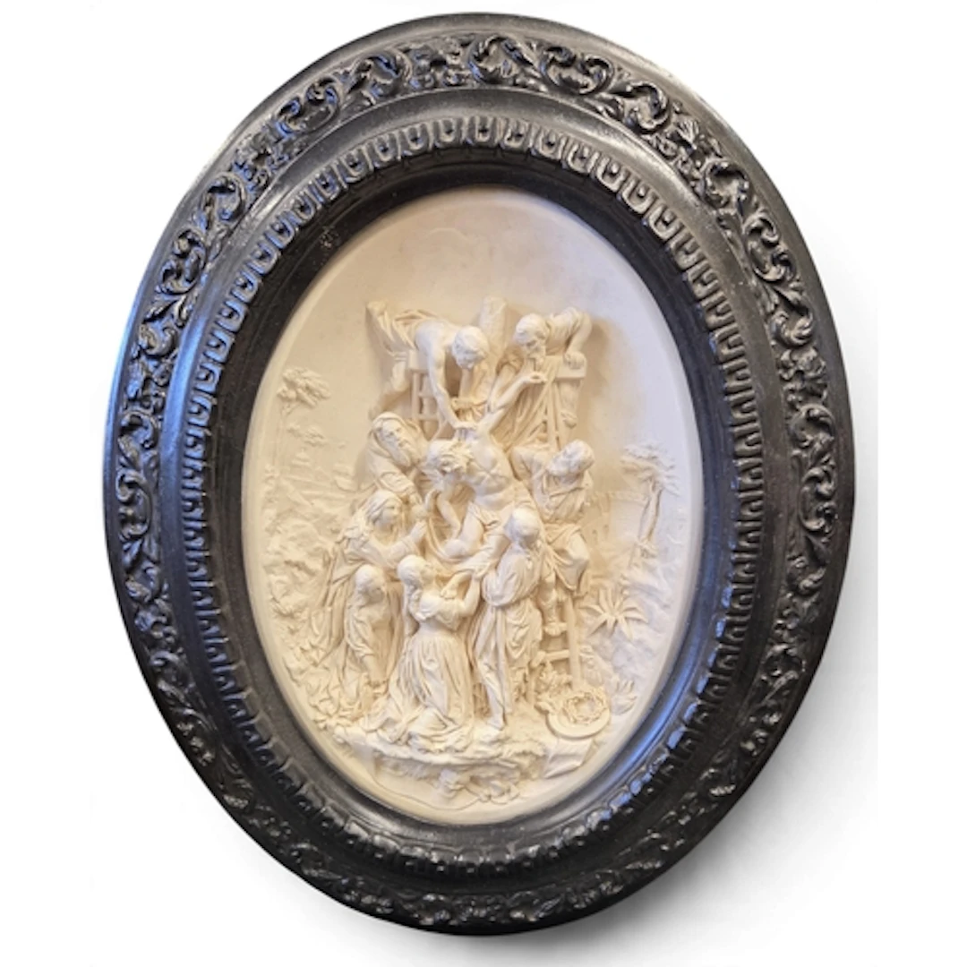 Two really good Antique French Ebony Framed Carved Meerschau...