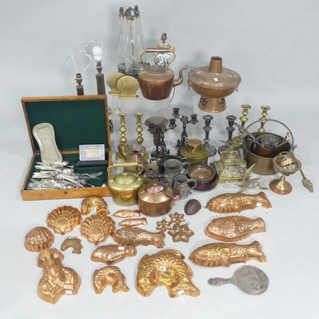 A collection reproduction copper Jelly Moulds, including; fi...