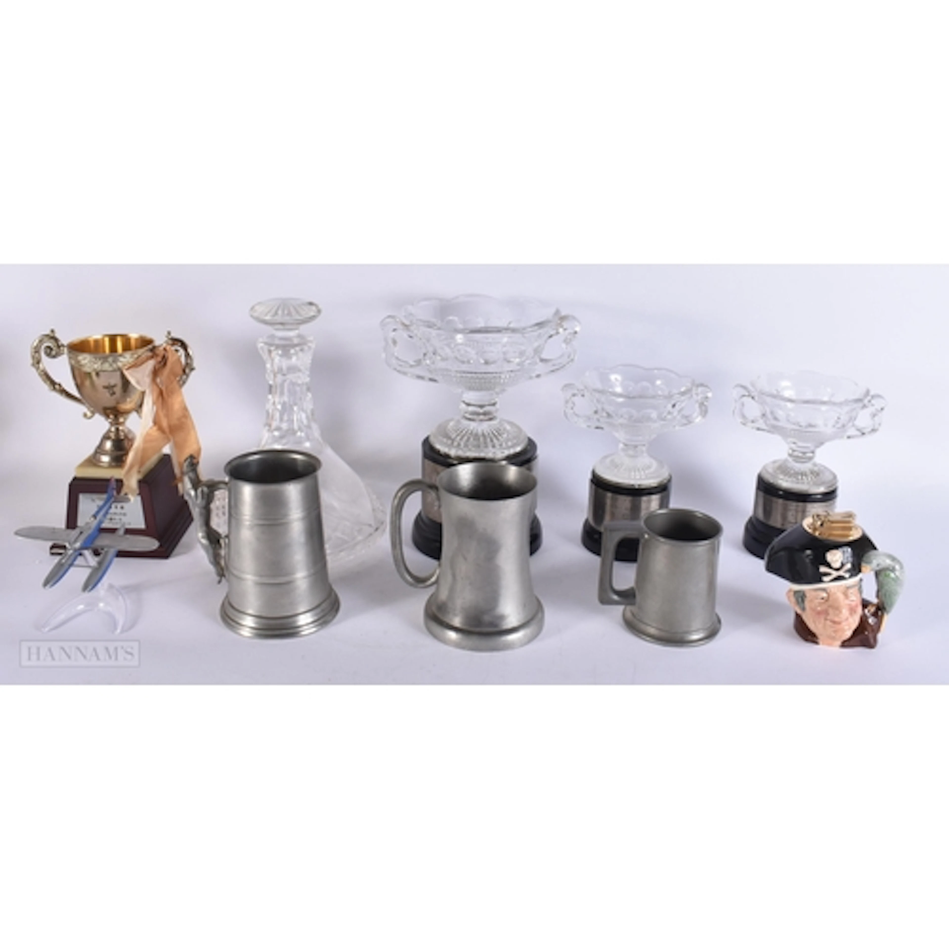 A DUNHILL PEWTER MUG etc. (qty)