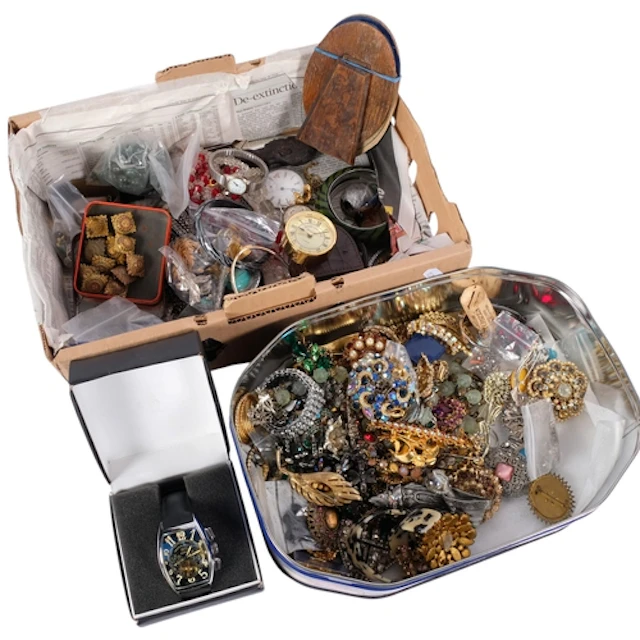 A large selection of various costume jewellery