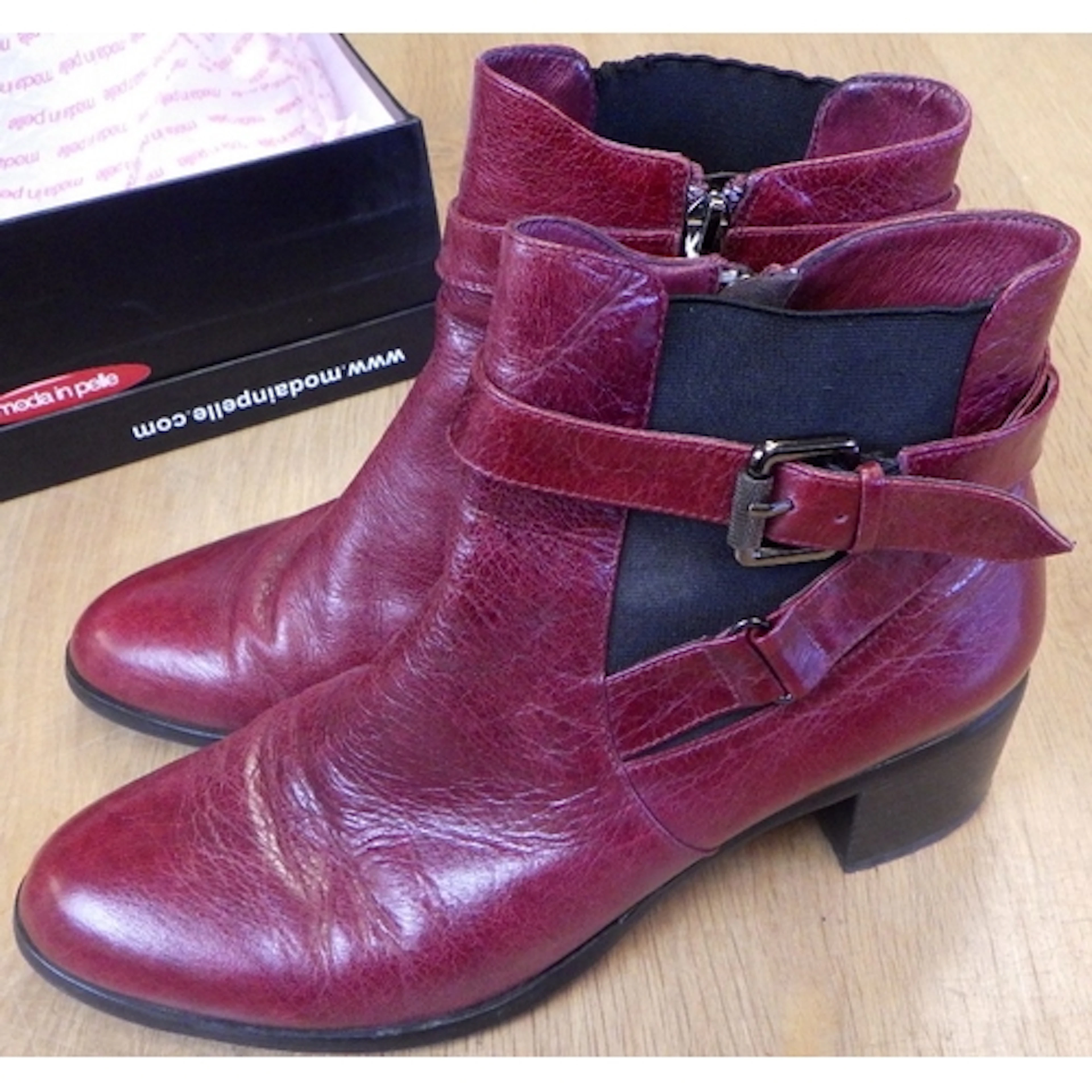 A pair of 'Moda In Pelle' heeled boots size 40