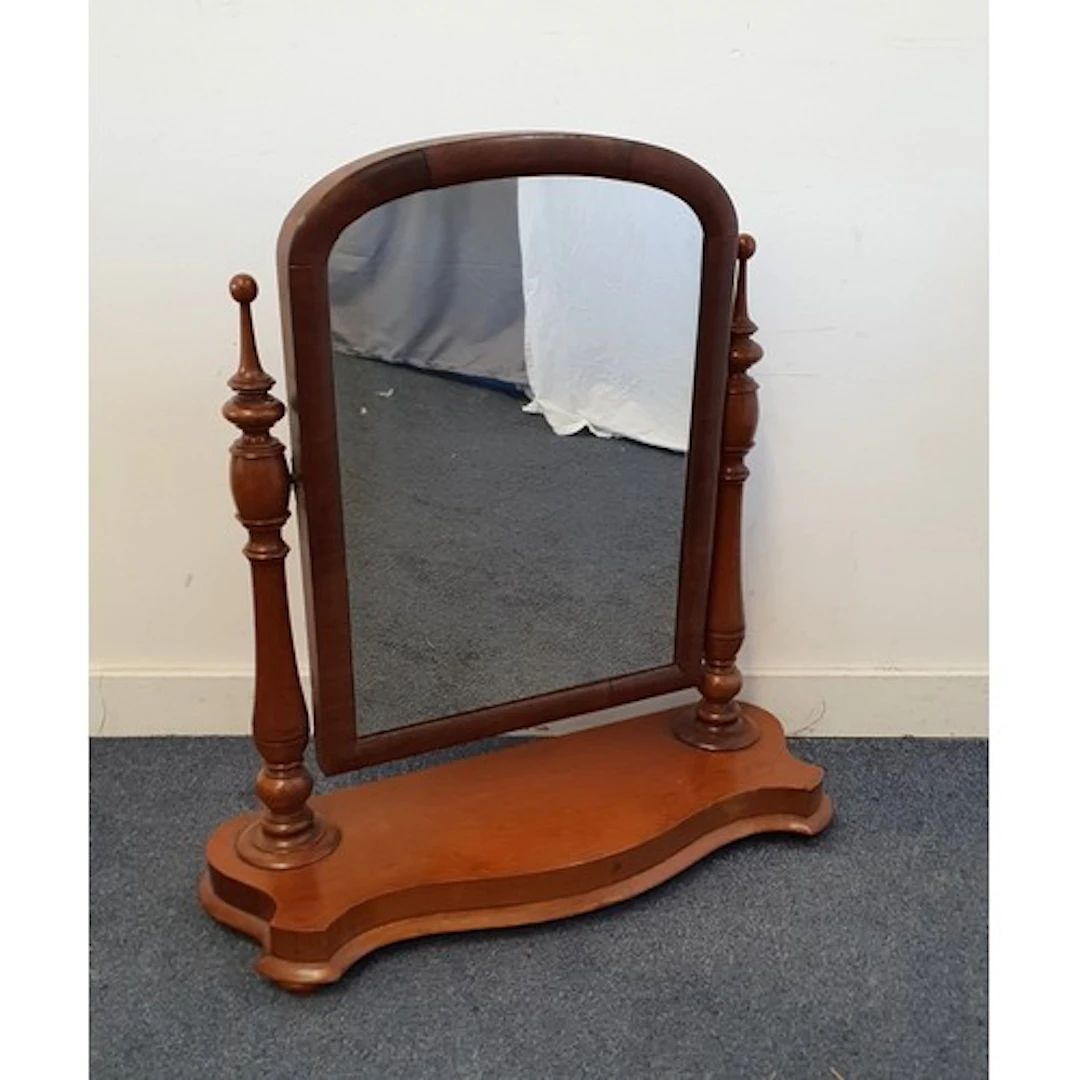 VICTORIAN STYLE MAHOGANY TABLETOP SWING MIRROR with upright ...
