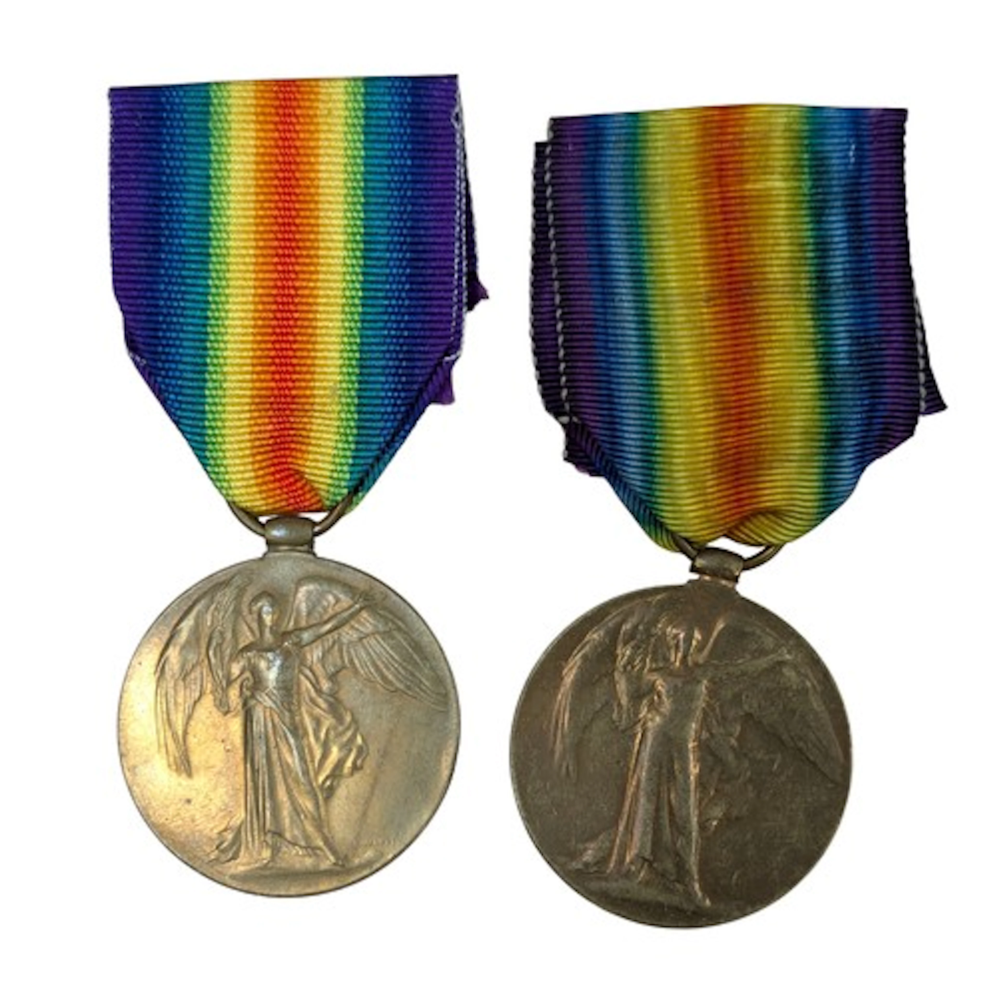 A quantity of two WW1 British Victory Medals, the first to O...