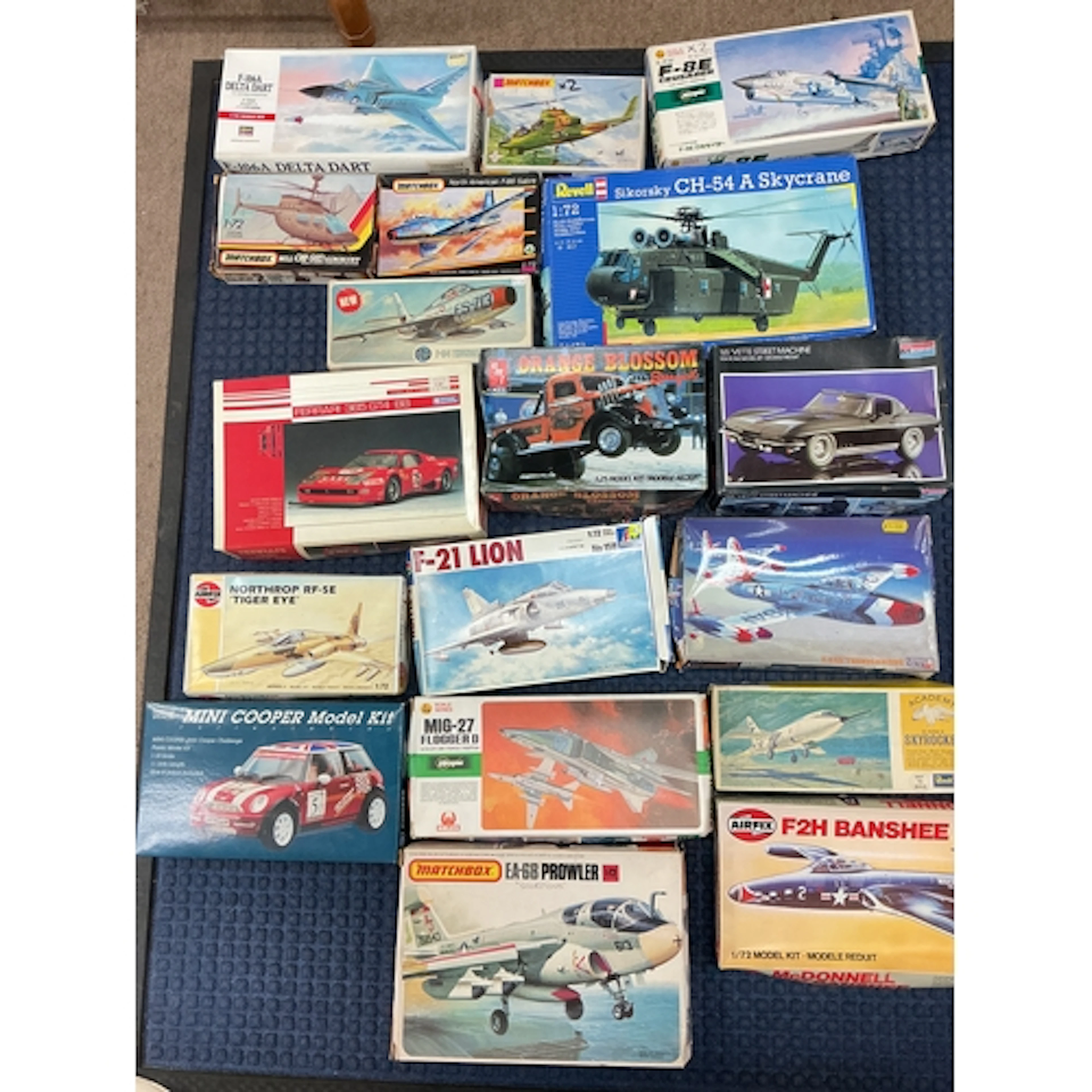 A Box Containing Plastic Model Kits Including Matchbox, AMT,...