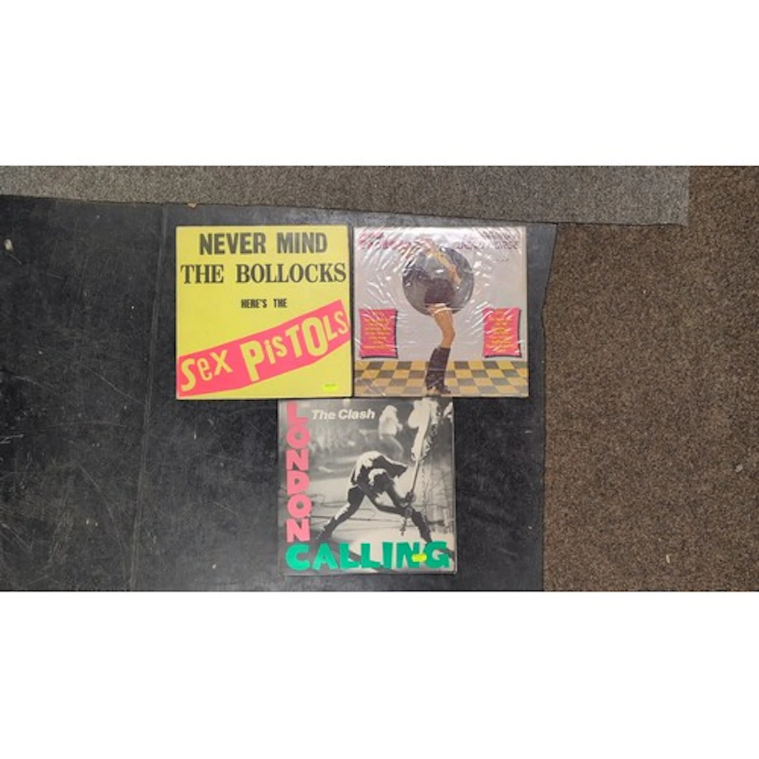 Three punk rock album sleeves: the Sex Pistols’ Never Mind t...