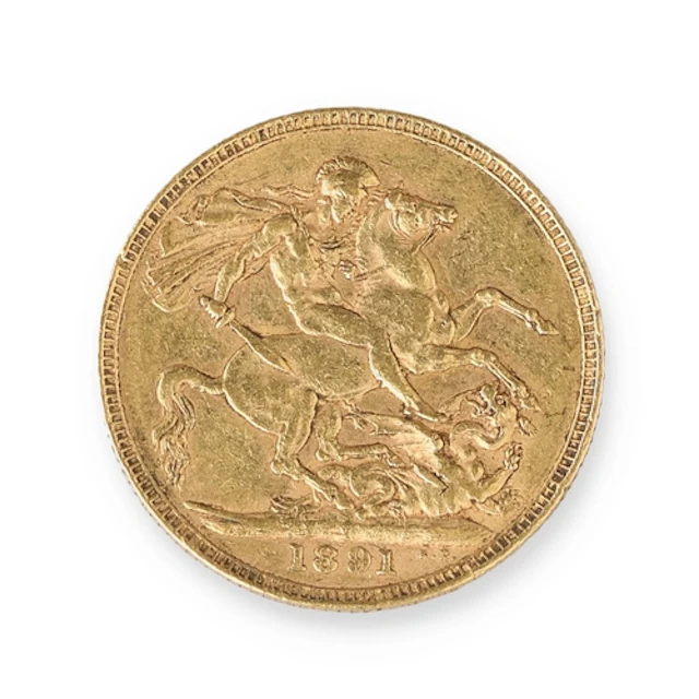 AN 1891 GOLD FULL SOVEREIGN