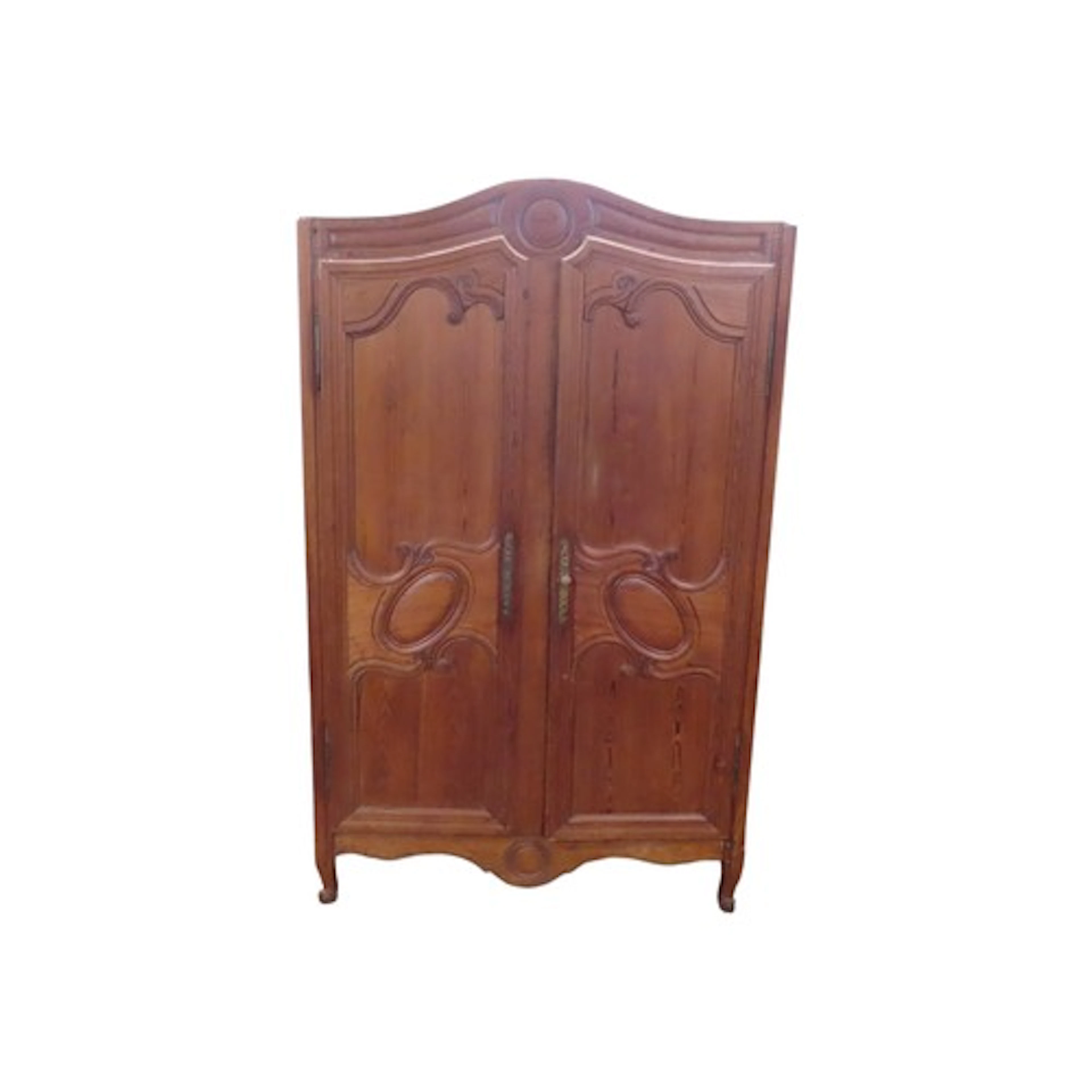 A late 18th century French armoire, unusually in pine. Of ty...