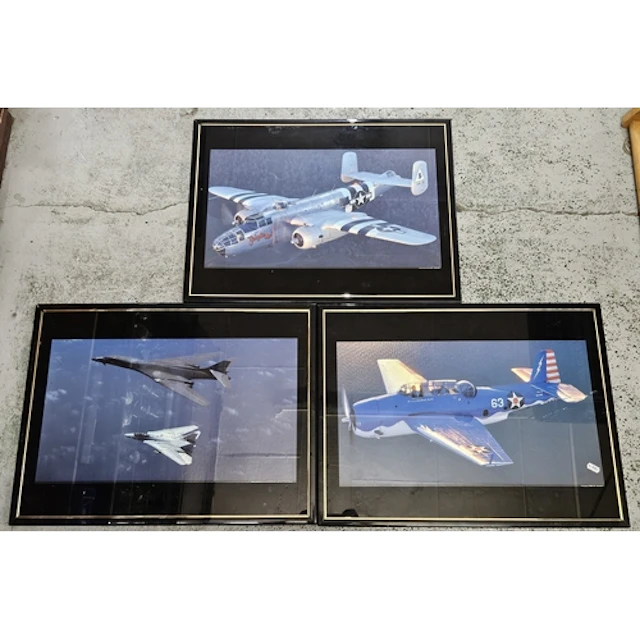 3 F/g Photographic Aviation Prints incl. The North American ...