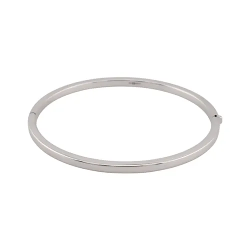 A hallmarked 9ct white gold bangle. Import hallmarks for Bir... | Barnebys