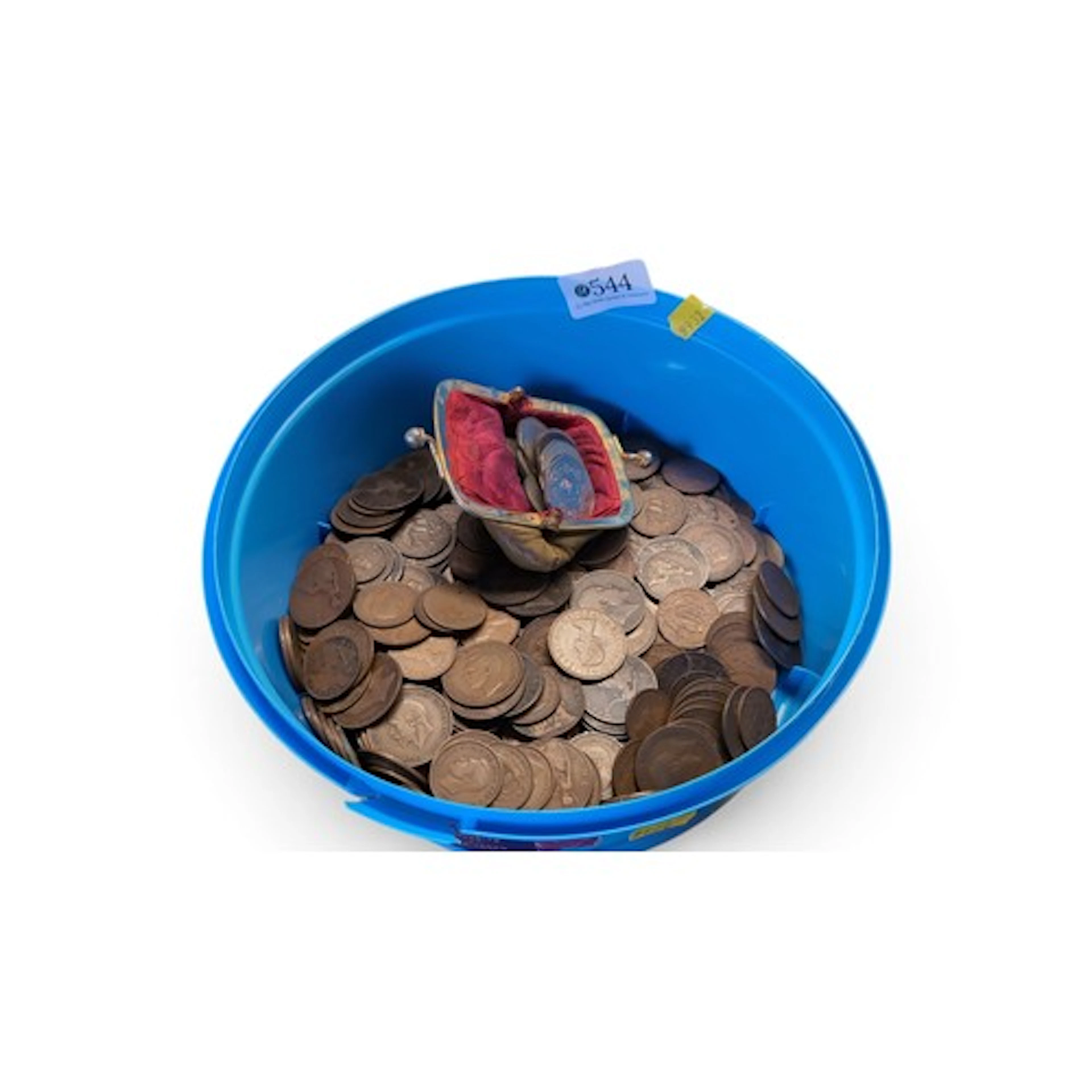A quantity of mixed coinage, including British pennies, half...
