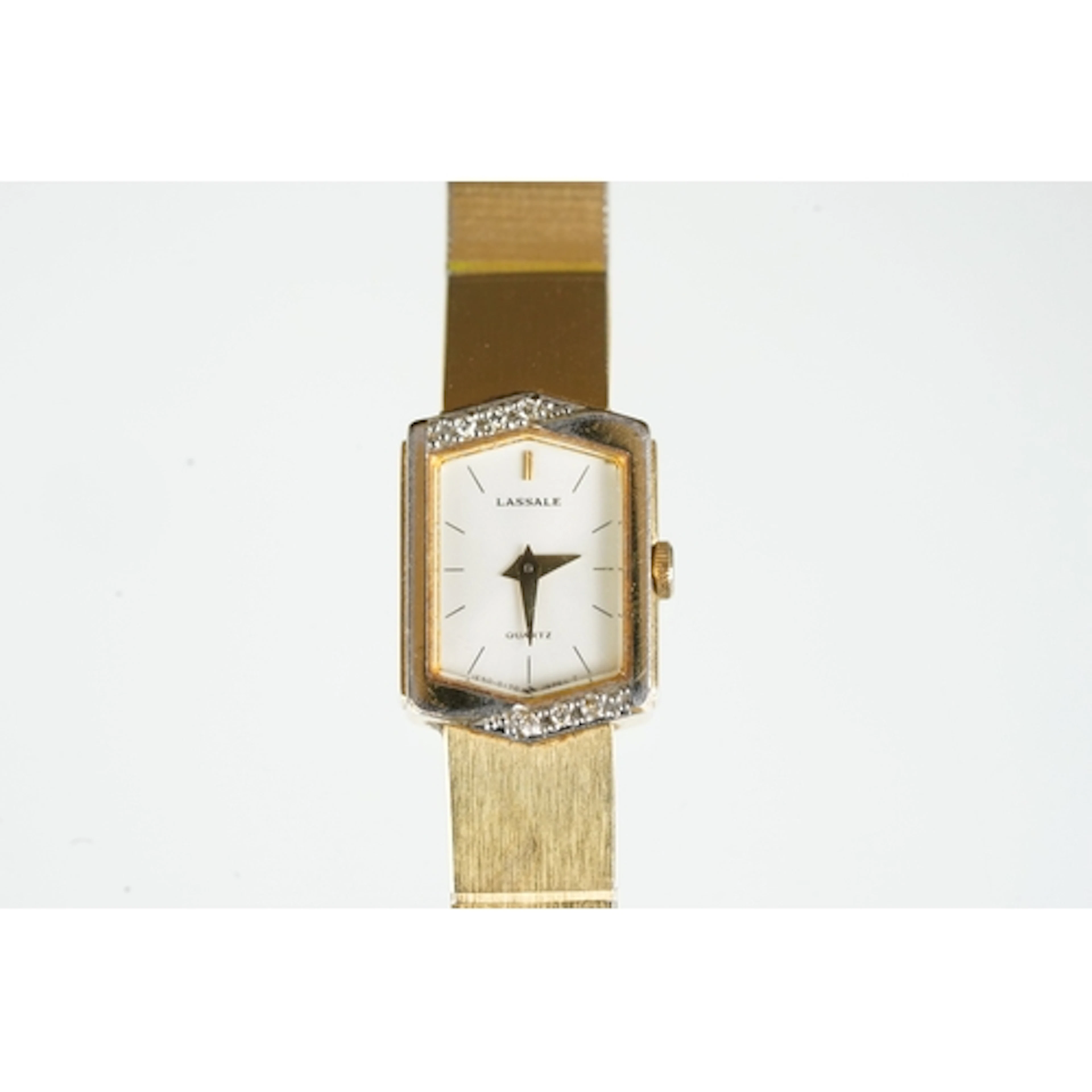 Lassale Japanese quartz lady's yellow metal wristwatch