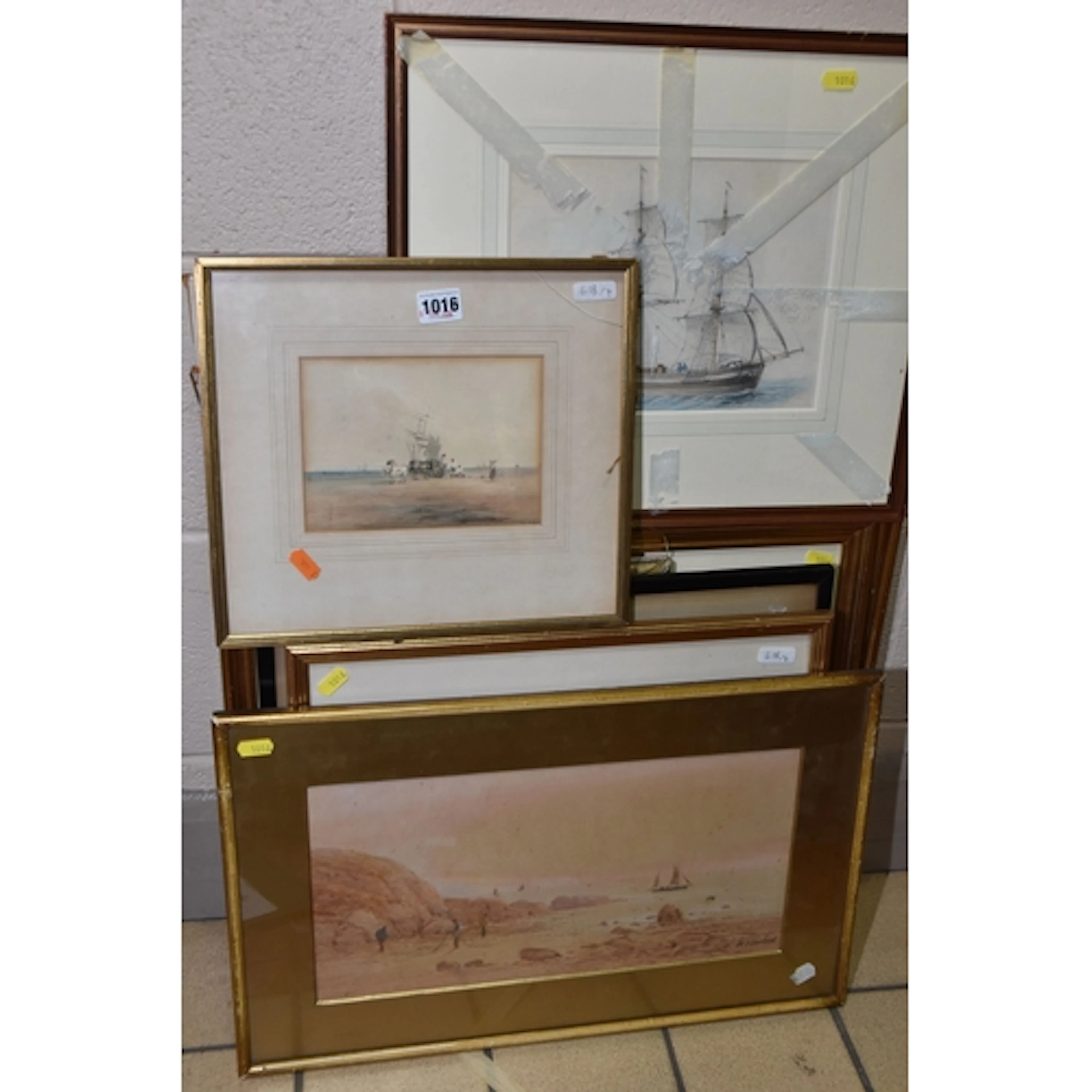 A SMALL COLLECTION OF 19TH CENTURY WATERCOLOURS AND DRAWINGS...