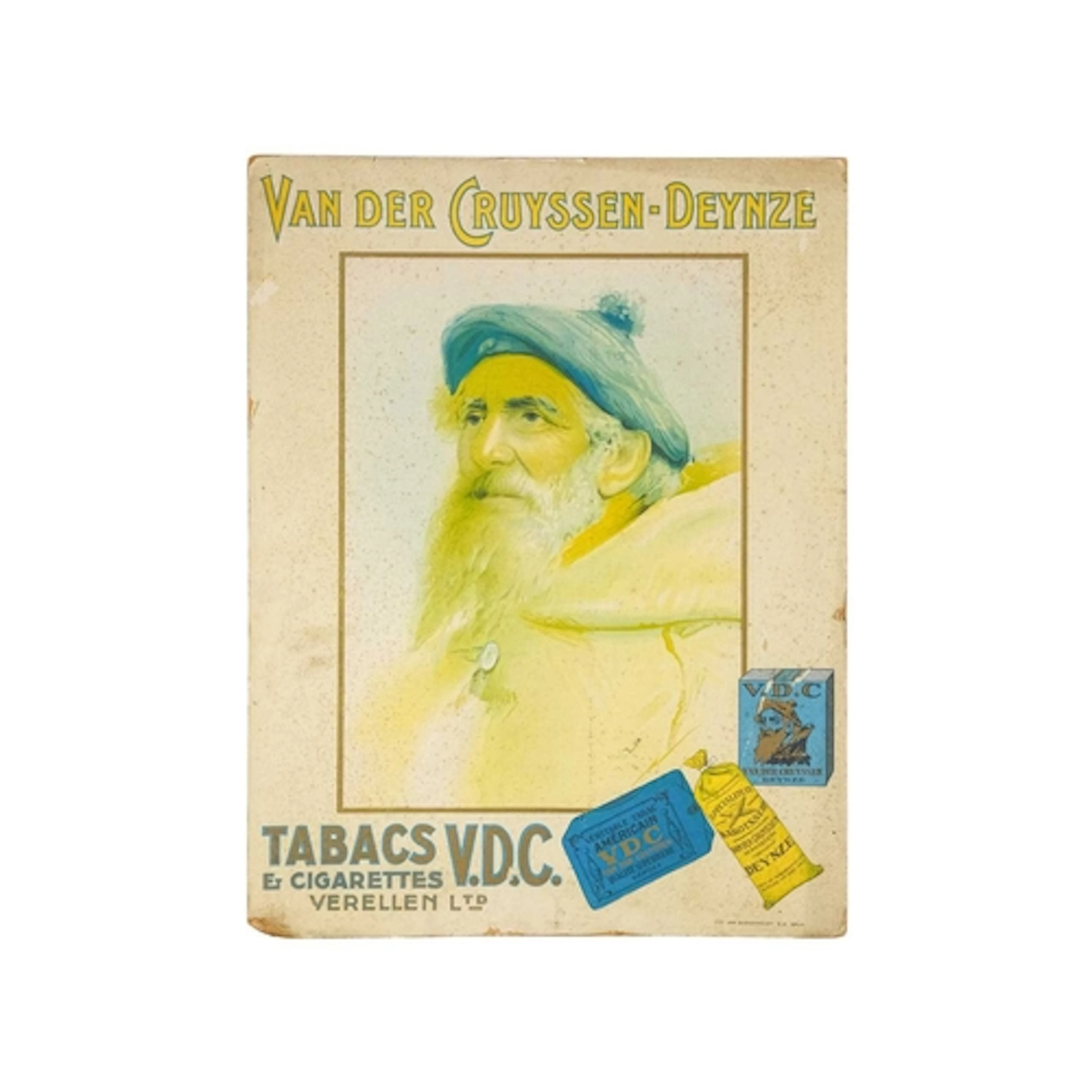 A Belgian colour litho point of sale cigarette advertising c...