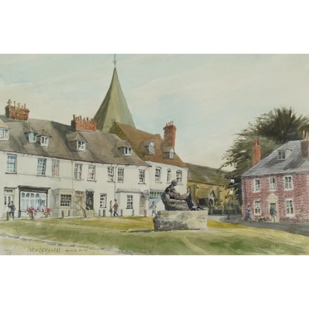 Insall - Westerham Green, 20th century British school waterc...