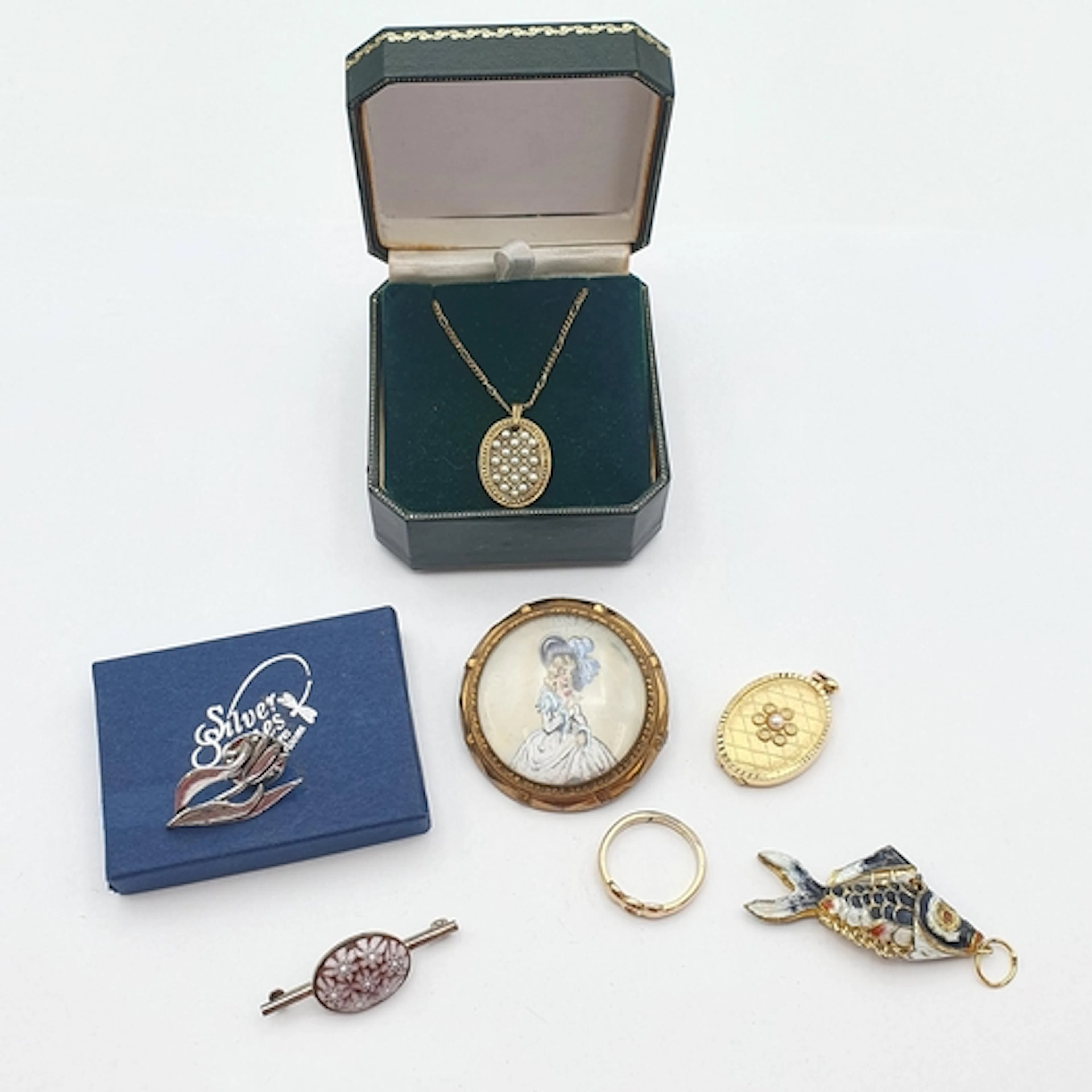 A group of Costume Jewellery including an MASJ Tulip Pin, an...