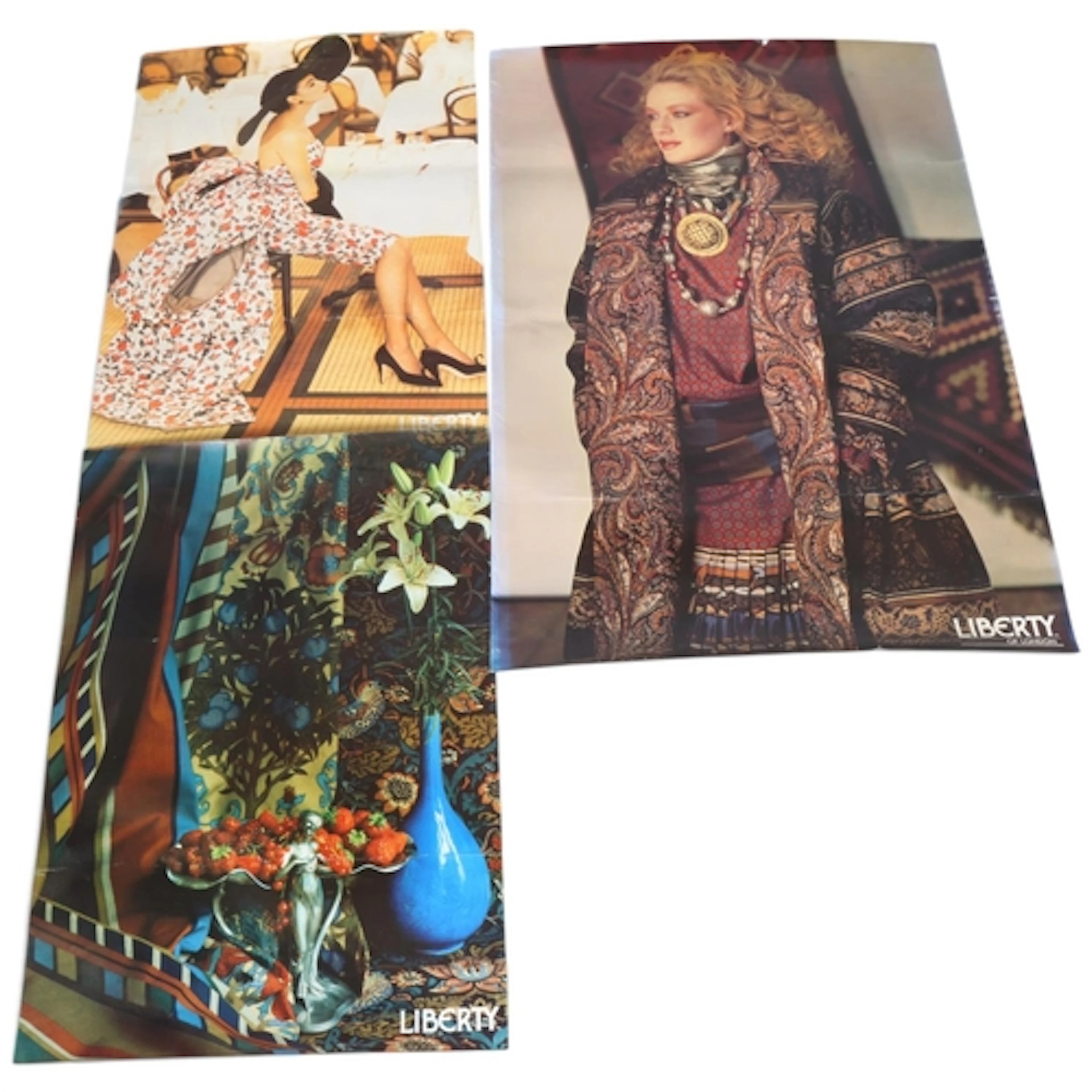 5 Liberty of London advertising posters, circa 1980s, larges...