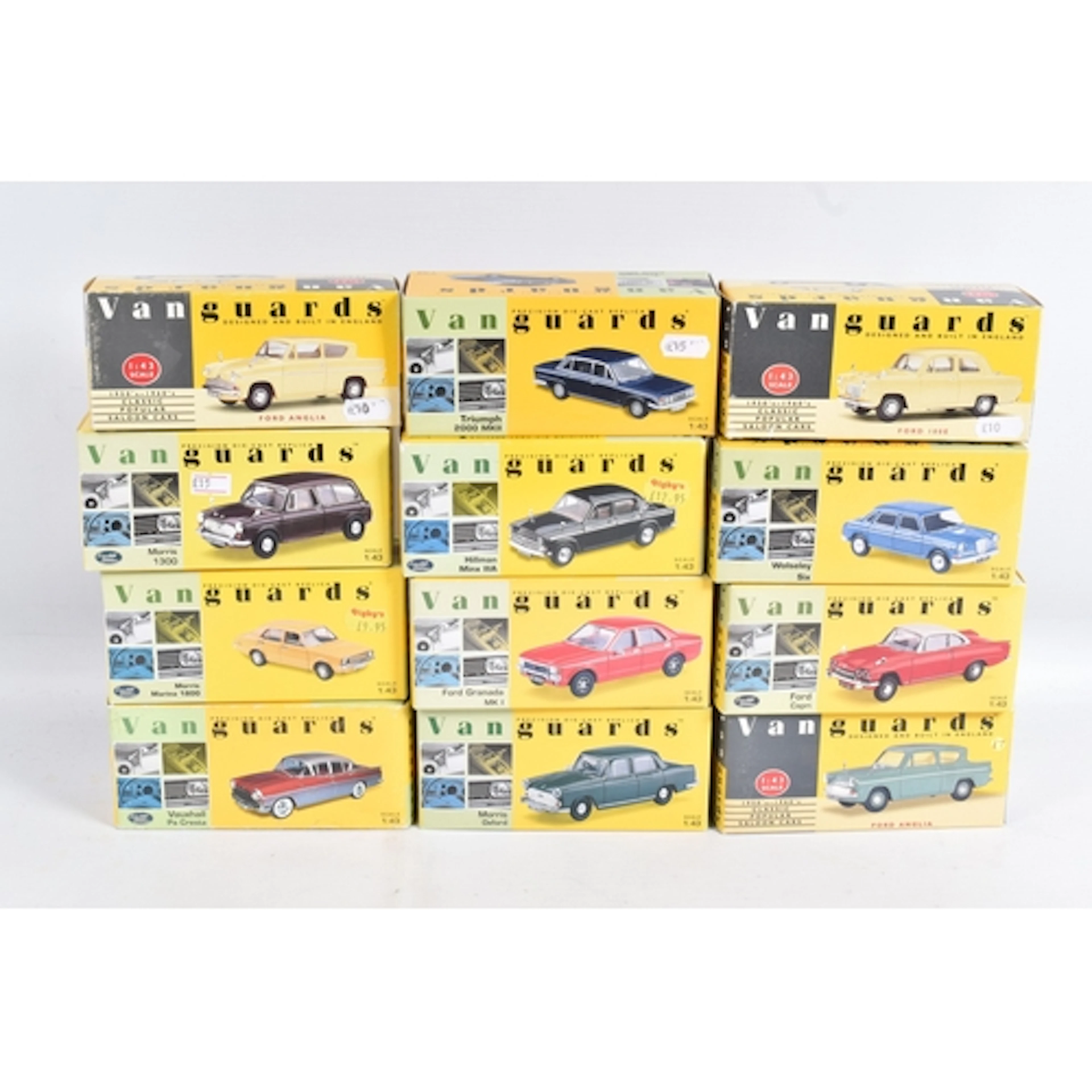 A COLLECTION OF BOXED 1:43 SCALE VANGUARDS DIECAST MODEL VEH...