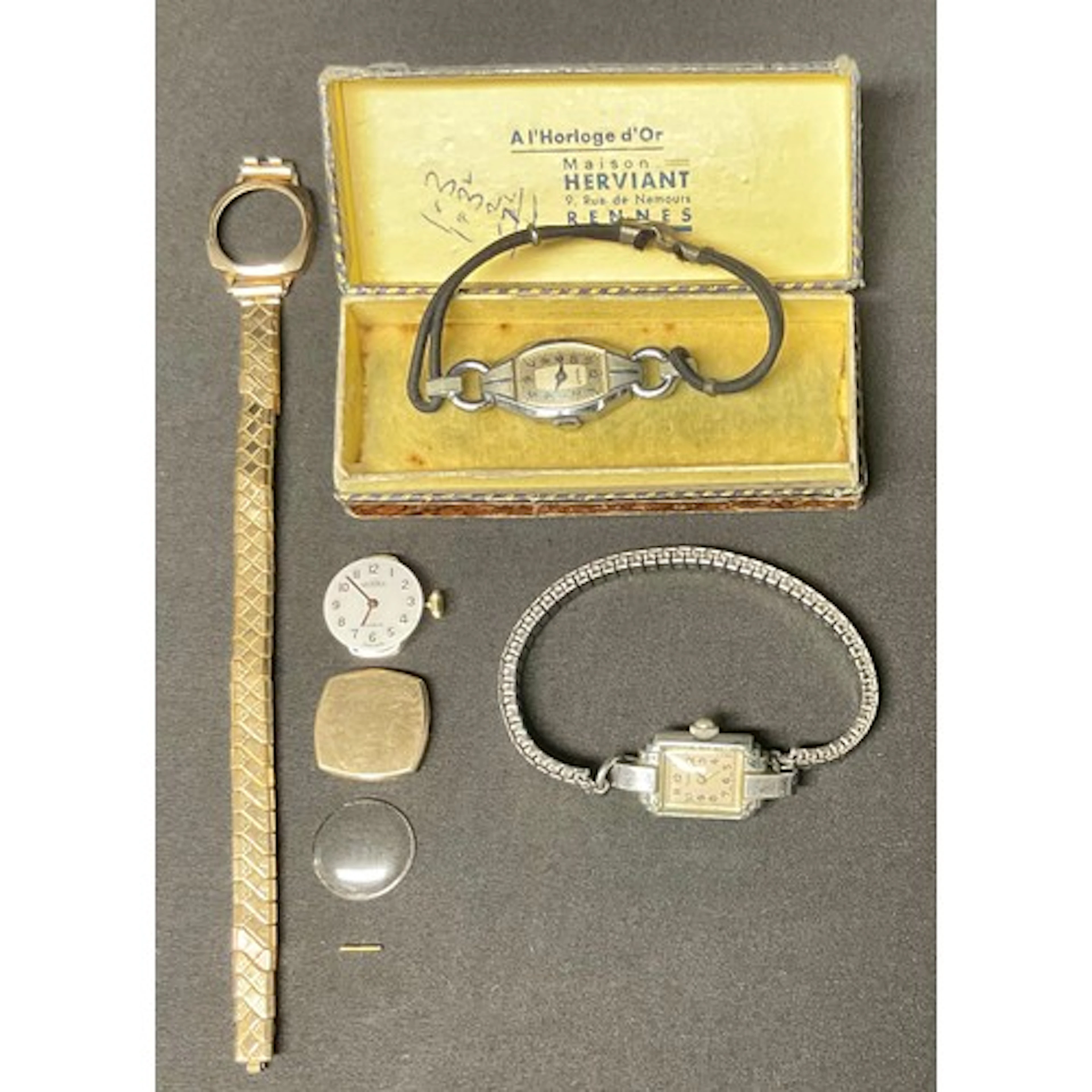 Three lady’s cocktail watches including a 9ct gold cased Gra...