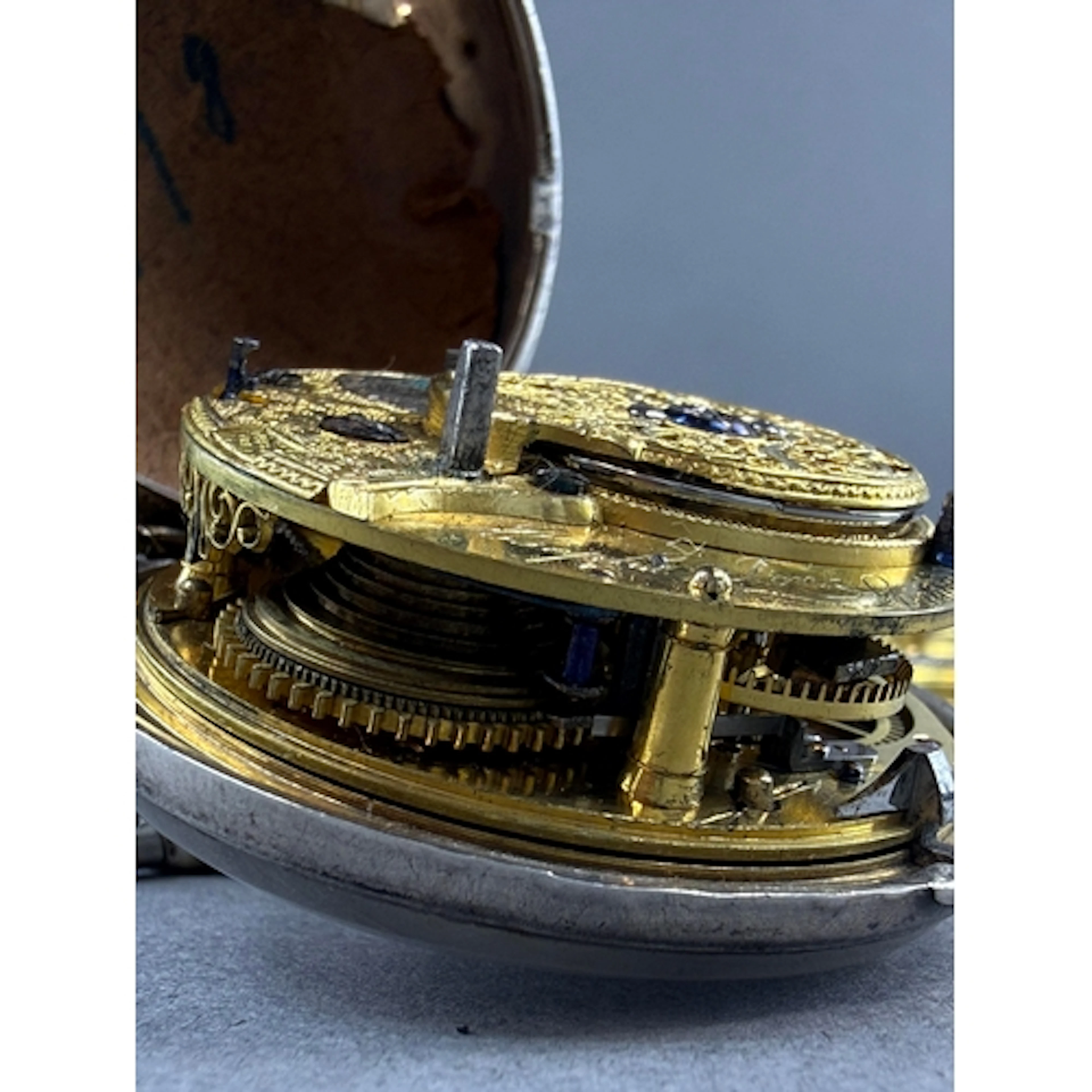 Watches: an 18th century silver pair cased pocket watch by J...