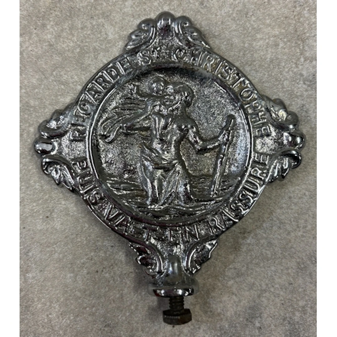 A vintage St Christopher bonnet mascot. Est. £20 - £30.