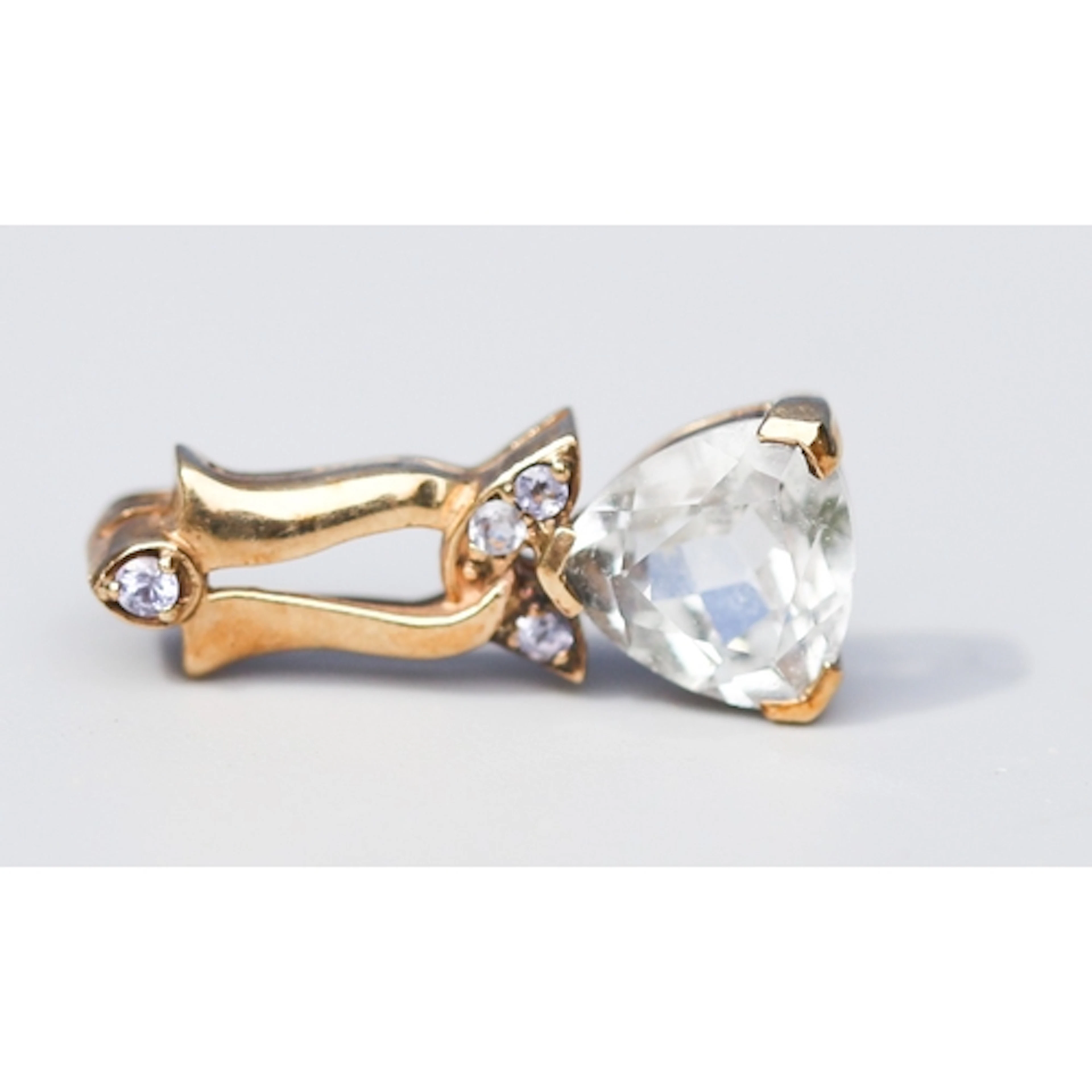 Attractively Detailed, Facet Triangle Cut Pale Aquamarine Se...