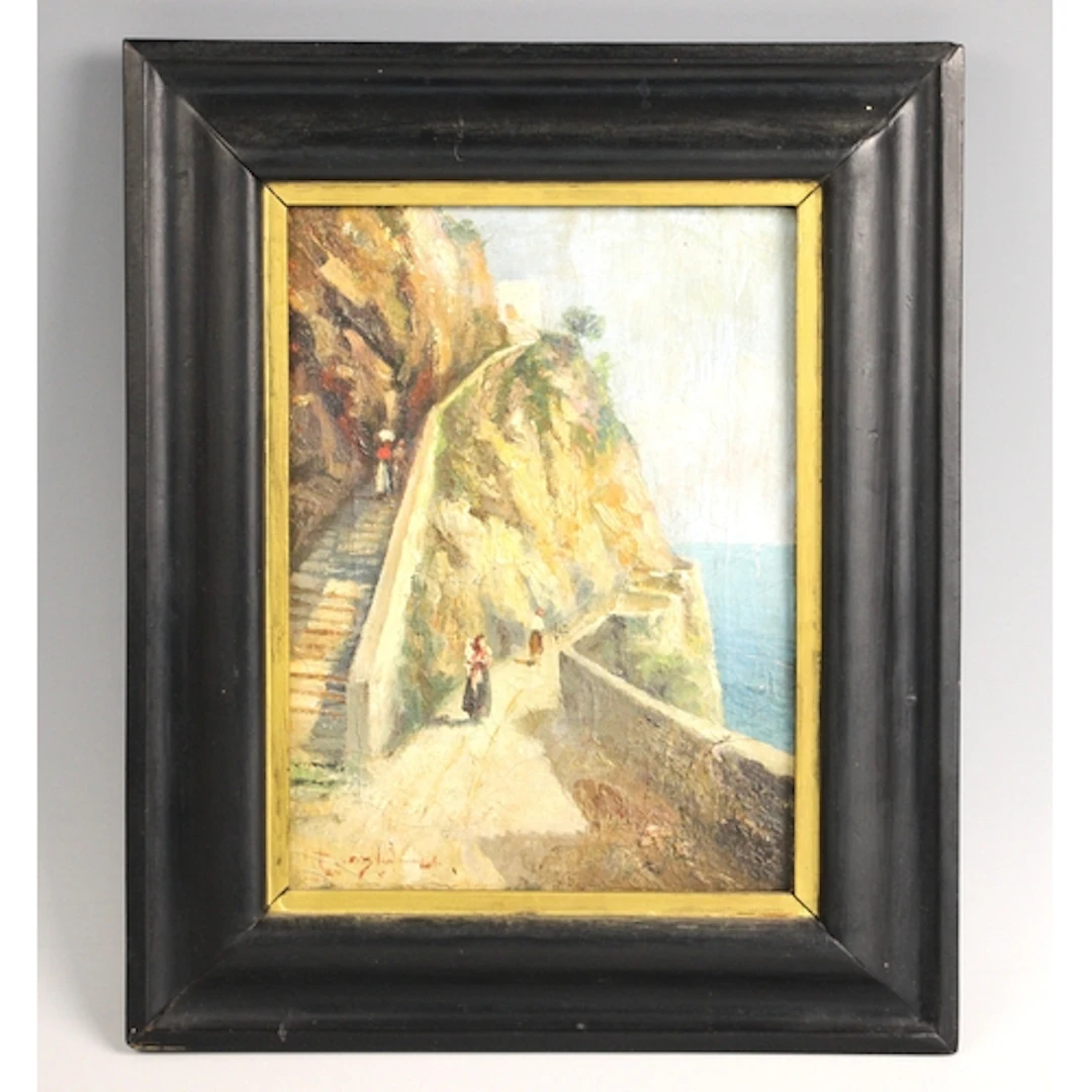 Italian school (early 20th century), 'Capri 1925', figures...