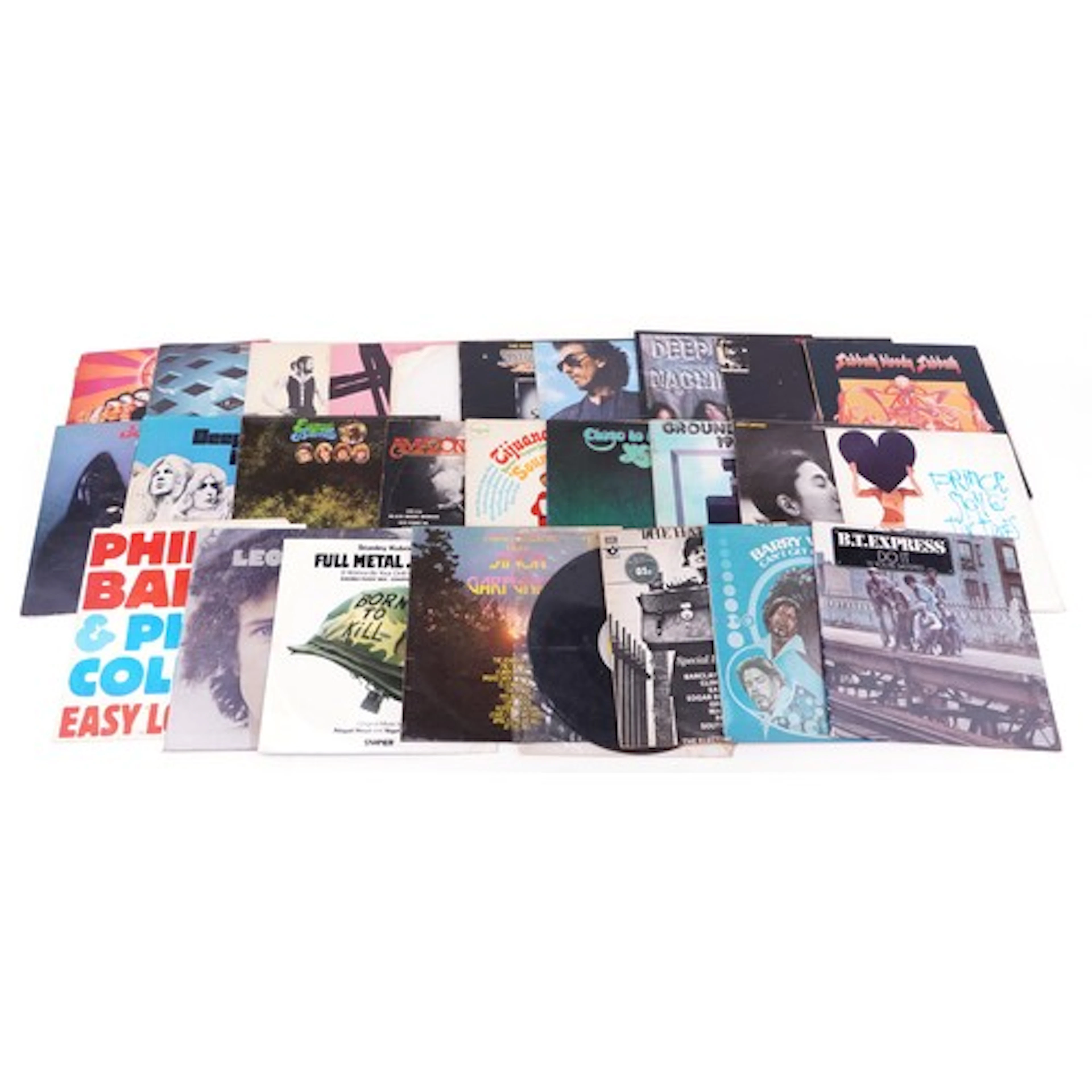 A collection of vinyl LP records, predominantly 60s and 70s,...