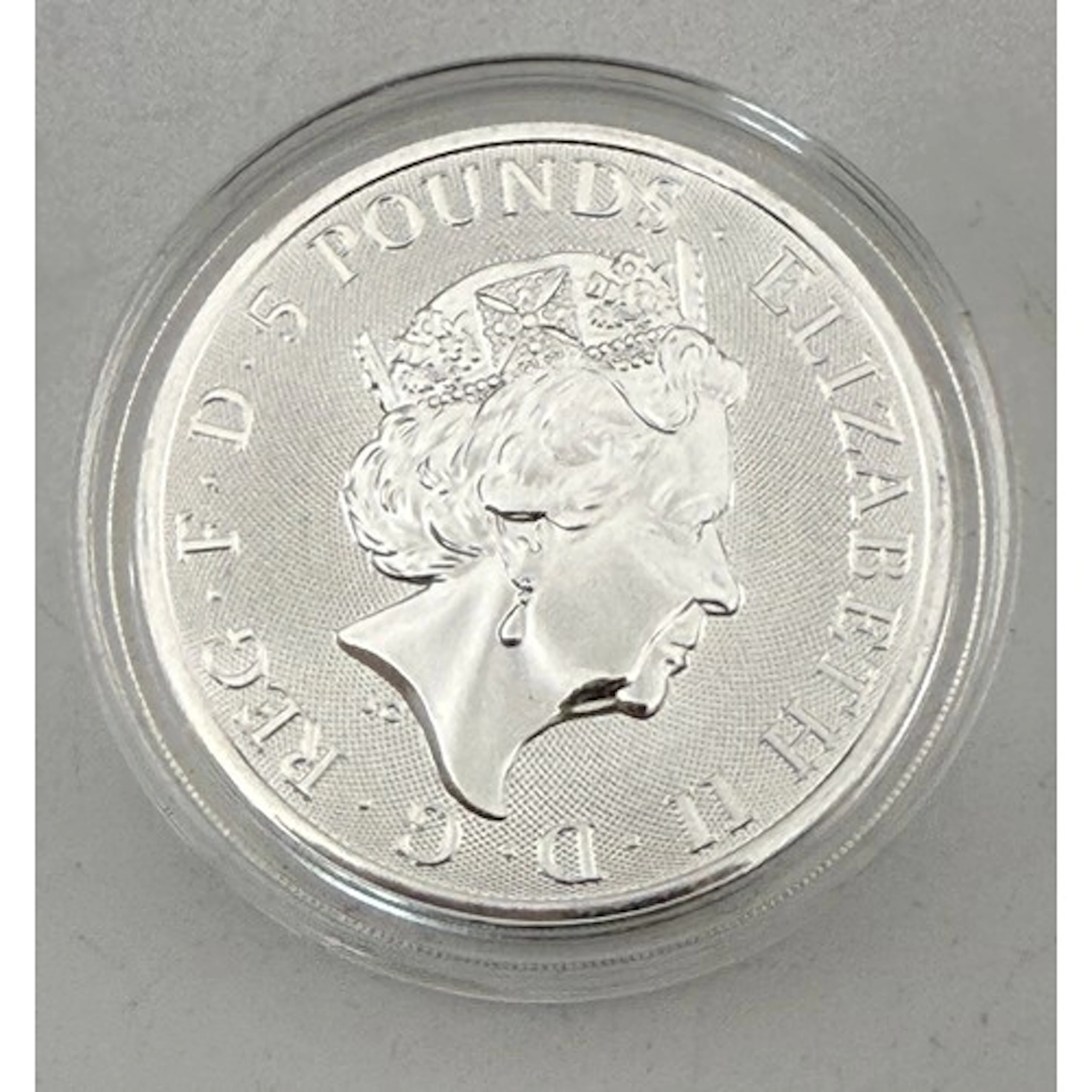 A 2022 Queen Elizabeth II 'Queens Beasts' £5 Two Ounce Lion ...