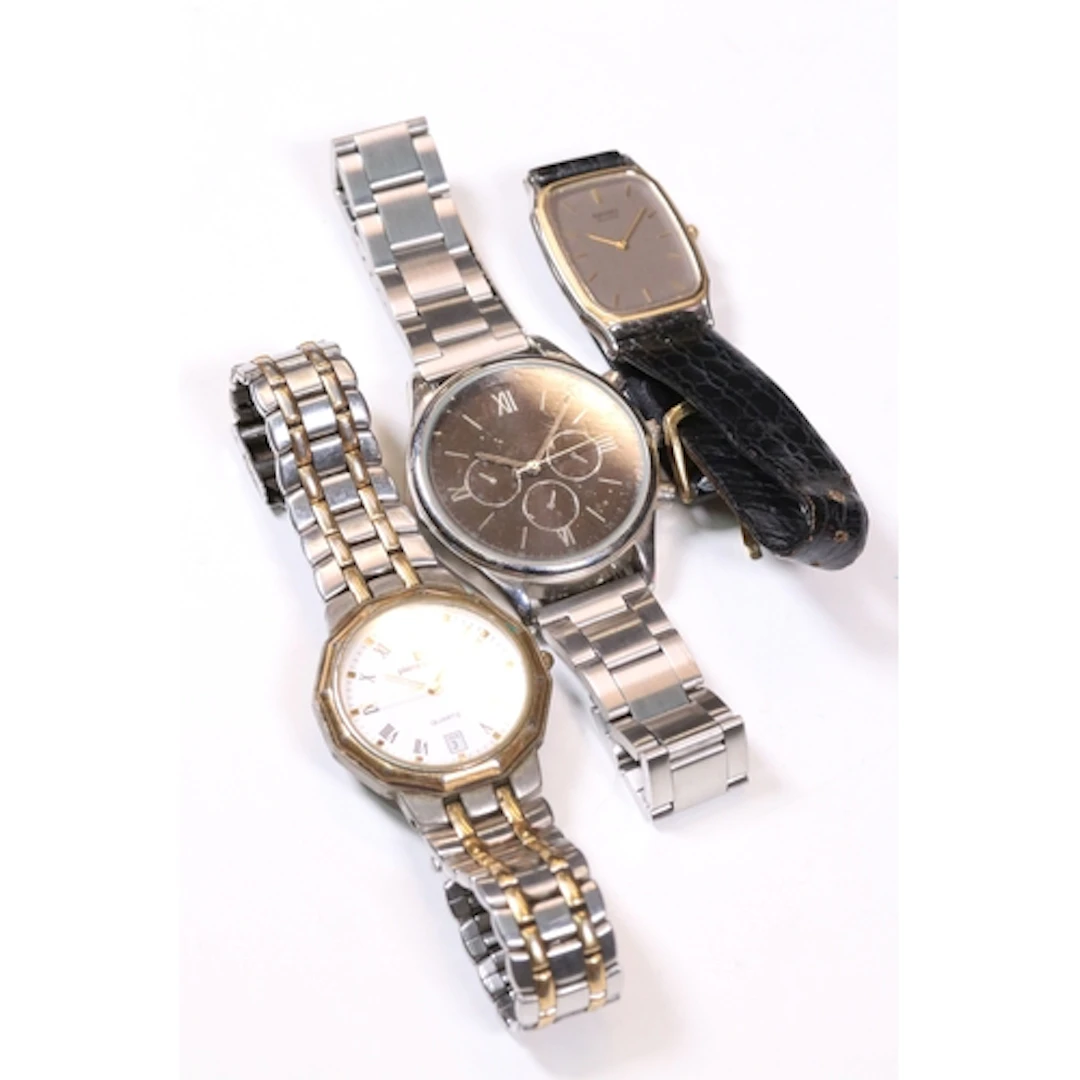Three gents wrist watches to include Pierre Cardin Quartz wa...