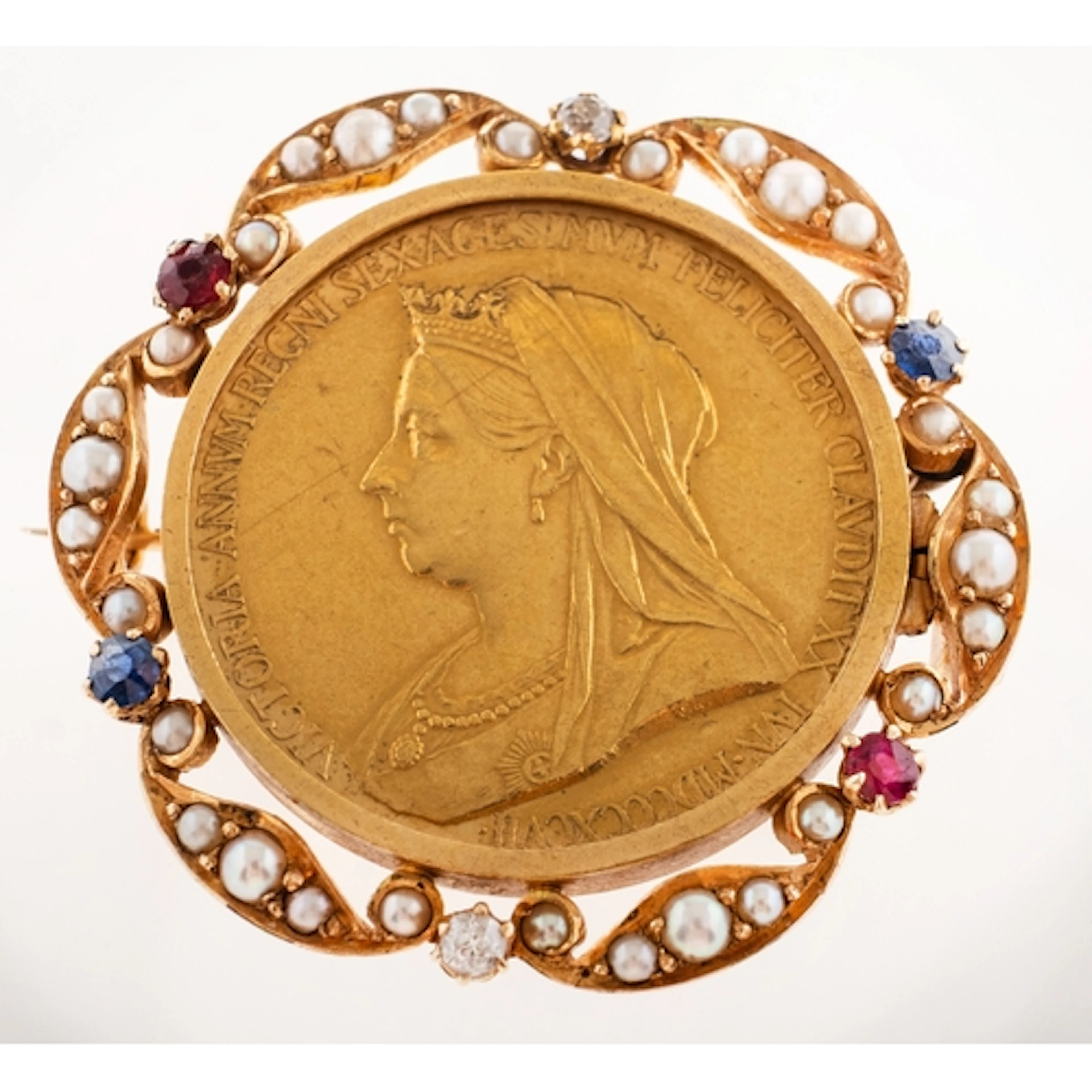 A Diamond Jubilee medallion of Queen Victoria 1897, bust lef...