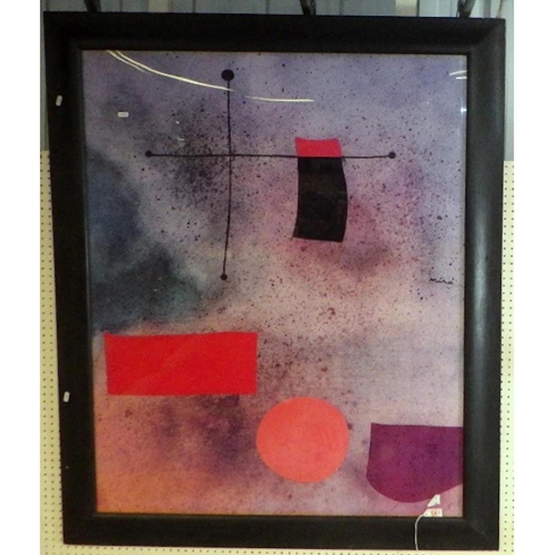 A large abstract print / poster signed Mino (Joan Mino), 113...