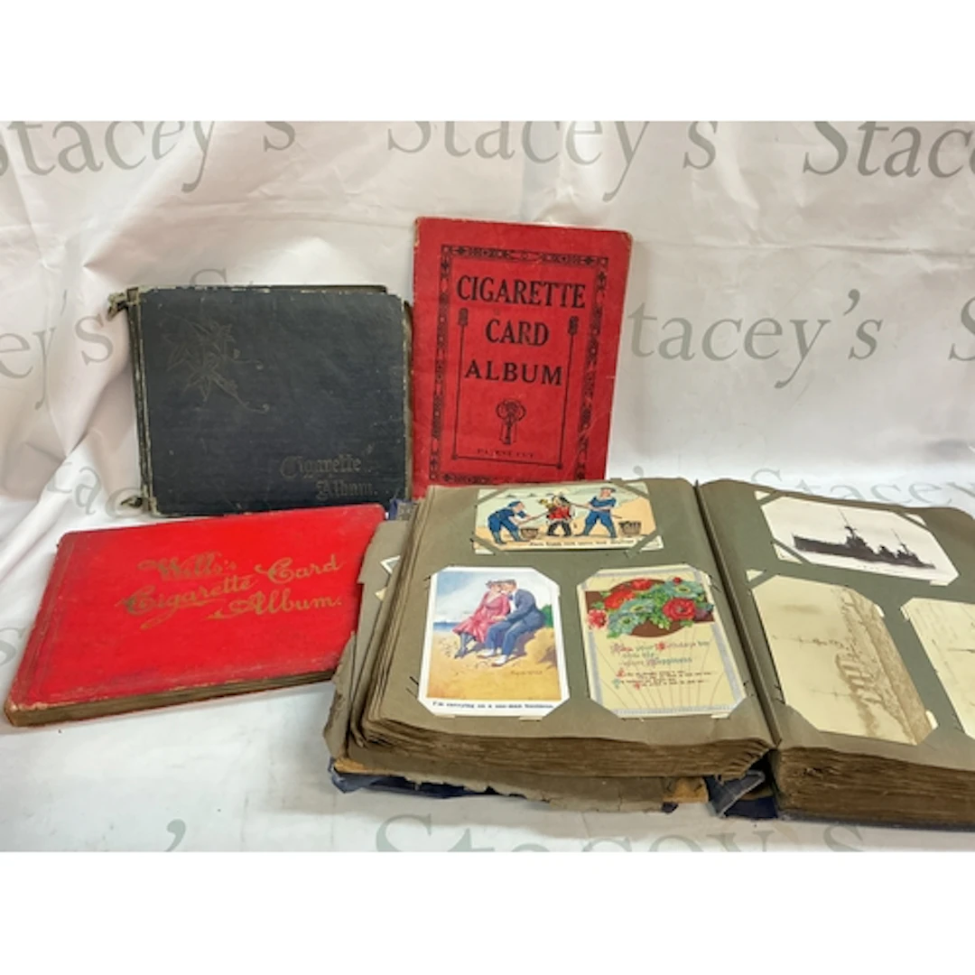 Military postcards and cigarette cards